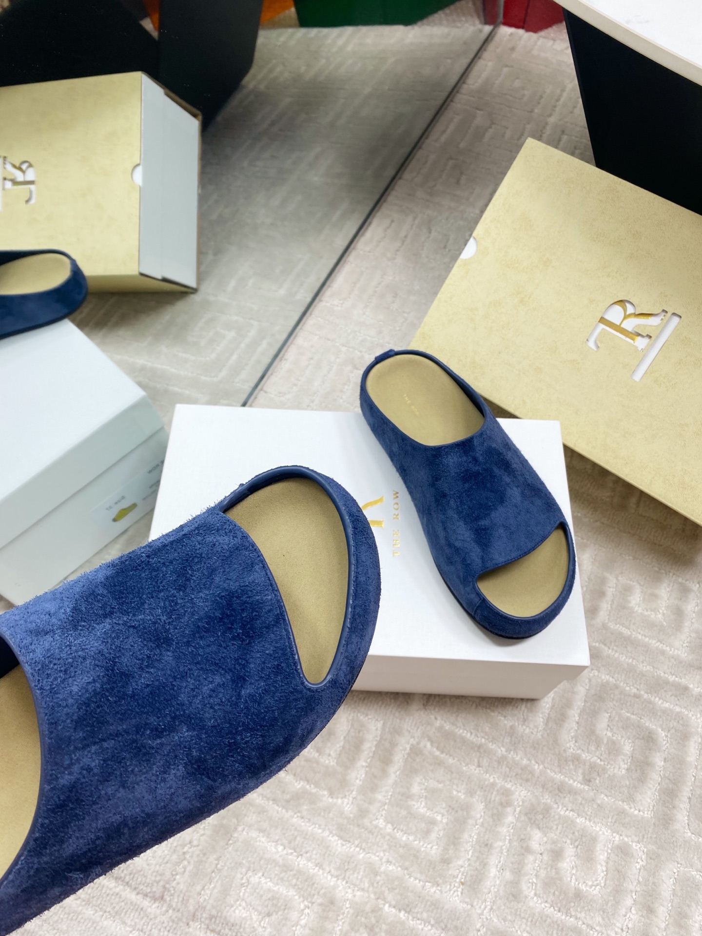 The Row Women's Simple Round Toe Suede Leather Slip-On Sandals 9 i1744815706304 106 0 7