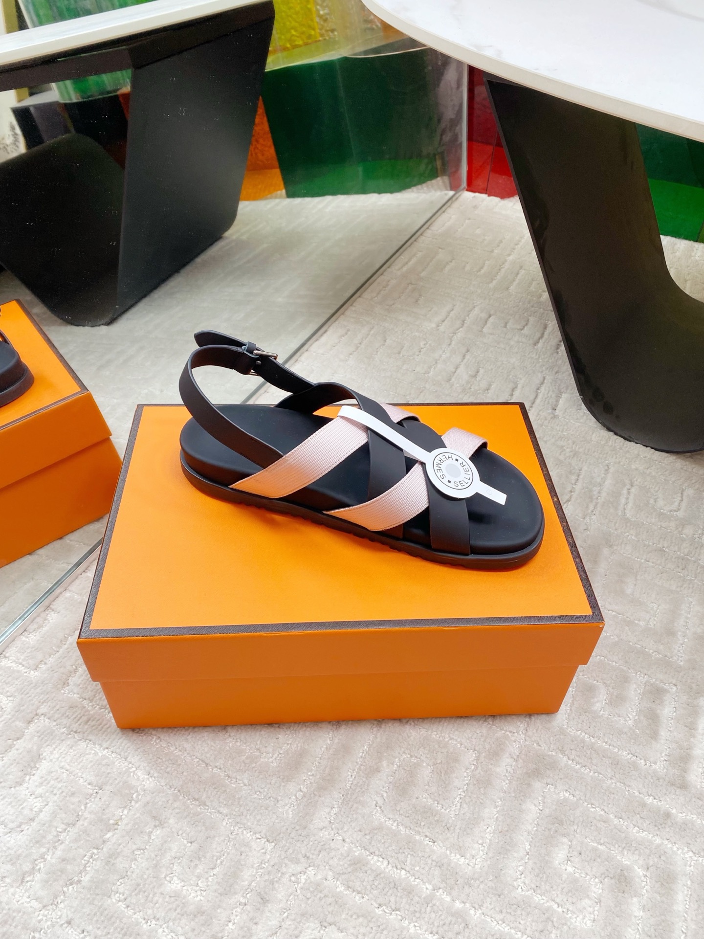 Hermes 25SS Crossover Sandals: Retro Design & Exotic Flair 6 i1745307388244 6646 0 4