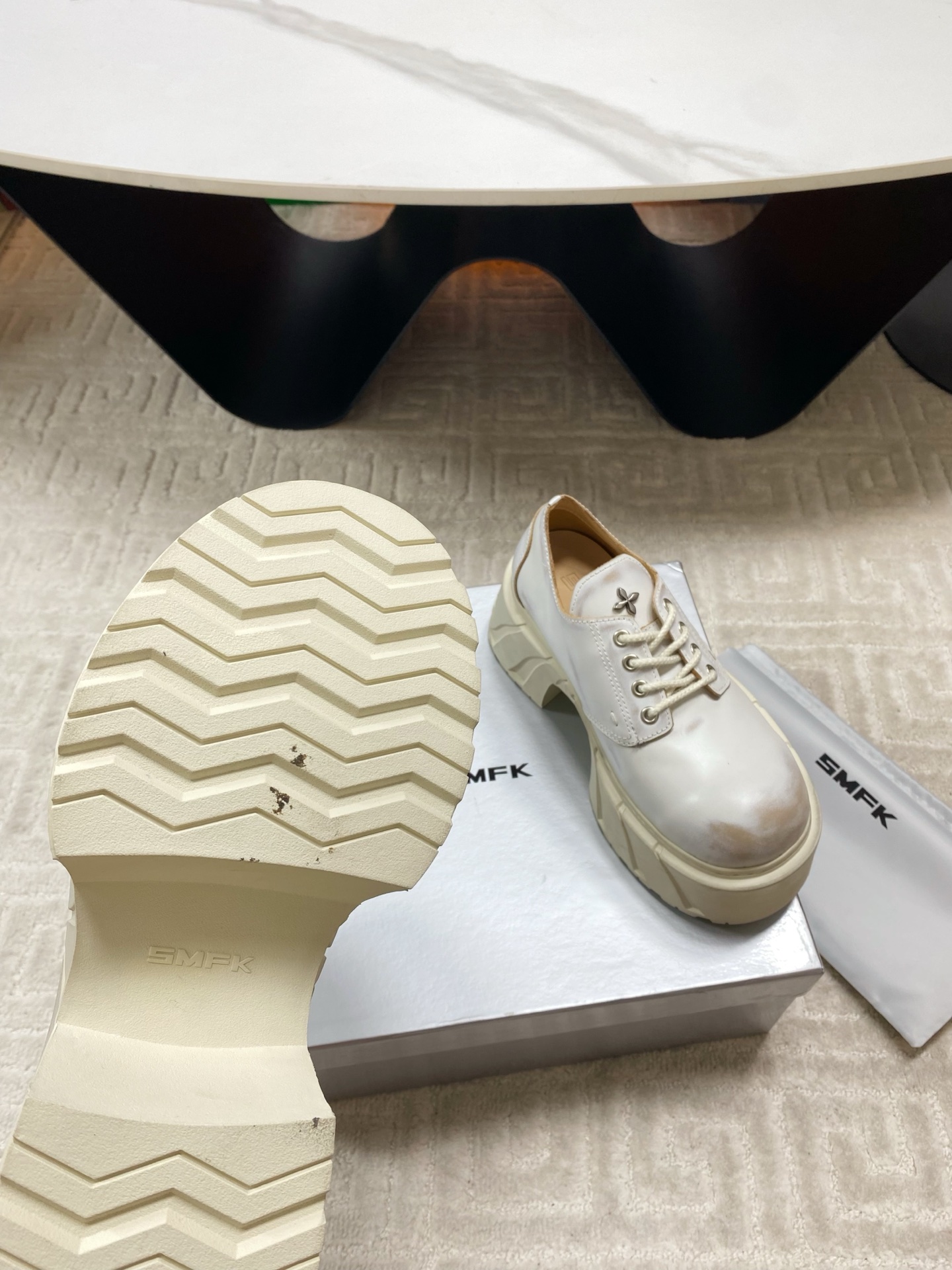 “New Thick Base Leisure Shoes: Derby, Short & Long Boots for Spring & Summer, 7.5cm Heel, Various Colors” - 图片 9