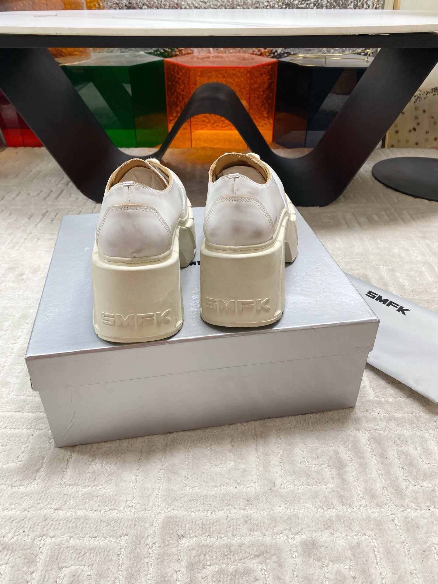 “New Thick Base Leisure Shoes: Derby, Short & Long Boots for Spring & Summer, 7.5cm Heel, Various Colors” - 图片 7