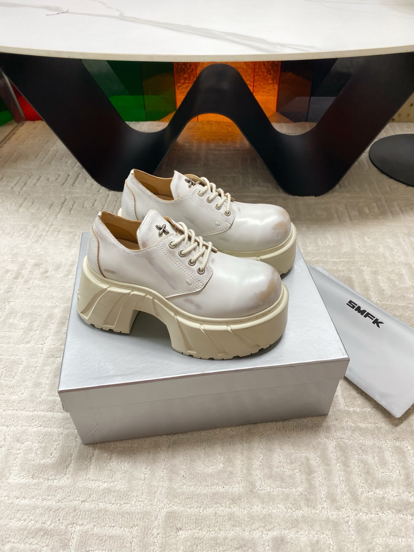 “New Thick Base Leisure Shoes: Derby, Short & Long Boots for Spring & Summer, 7.5cm Heel, Various Colors”