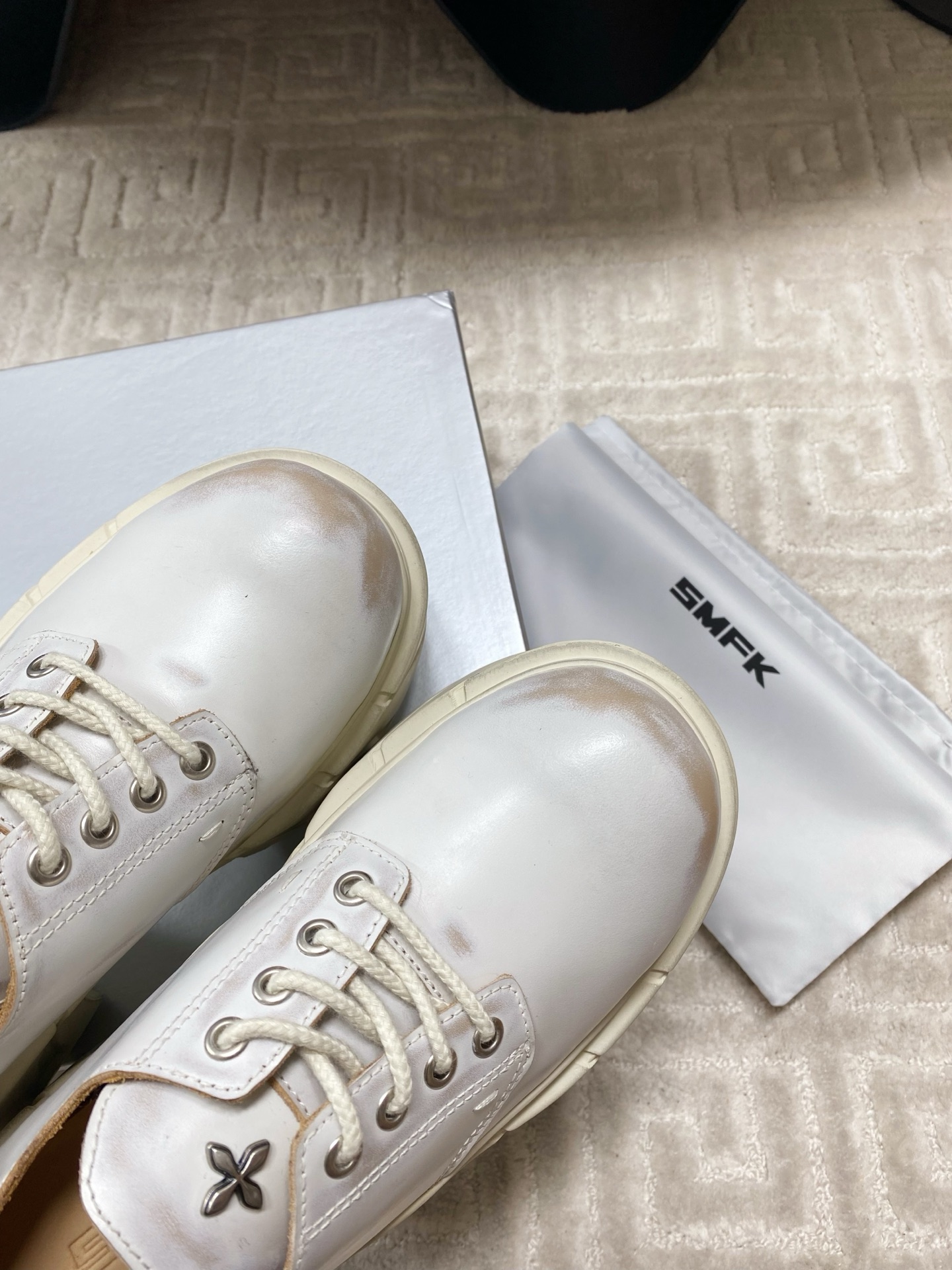 “New Thick Base Leisure Shoes: Derby, Short & Long Boots for Spring & Summer, 7.5cm Heel, Various Colors” - 图片 6