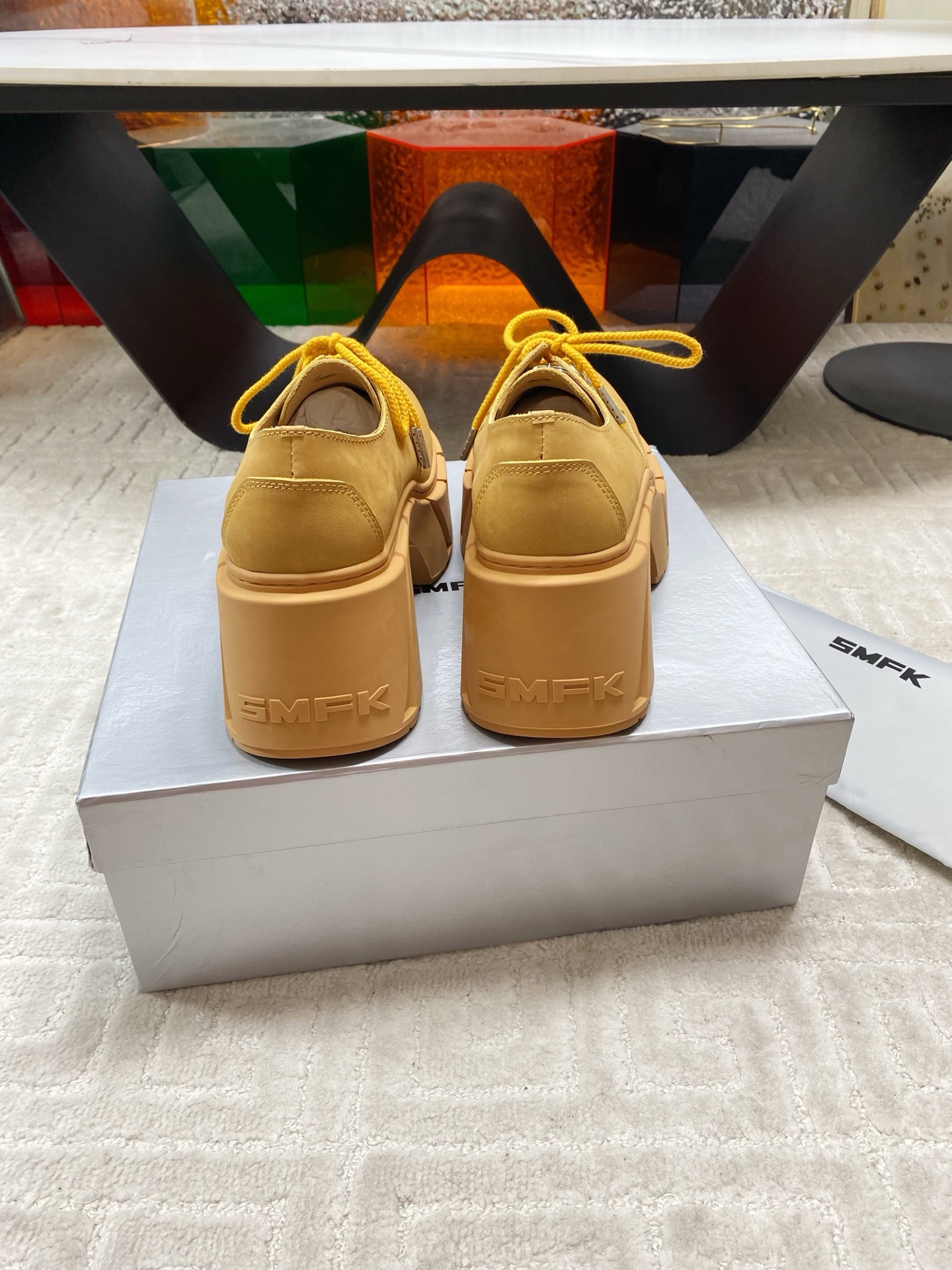 New SMFK P624 leisure shoes: thick base, Derby, short & long boots. Soft, cozy, smooth soles, perfect colors. - 图片 6