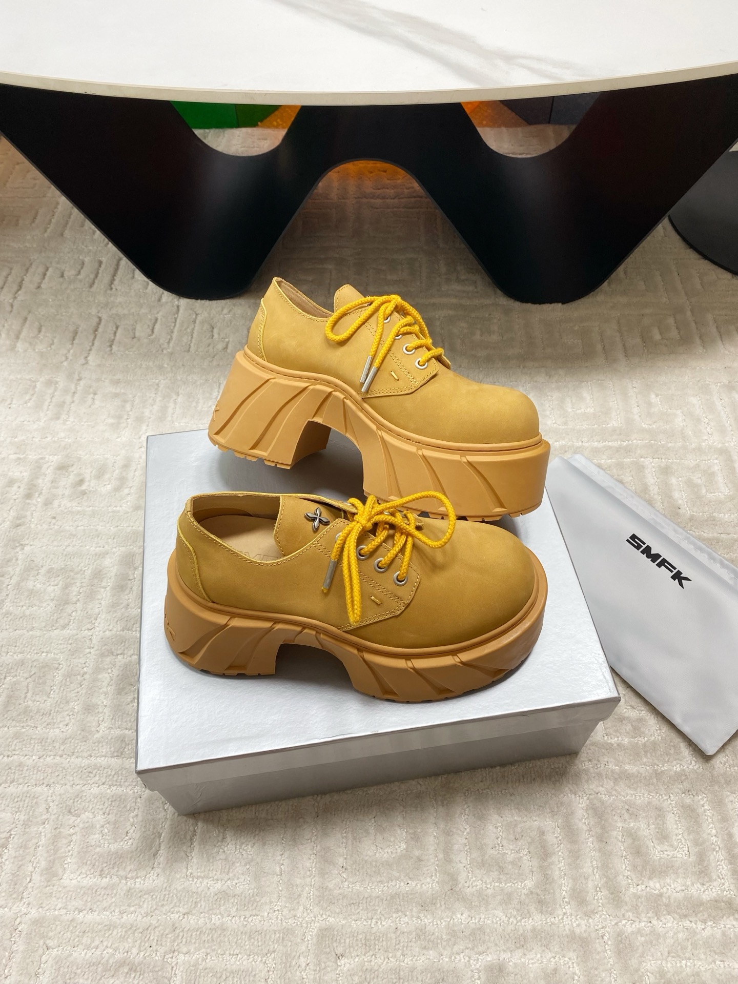 New SMFK P624 leisure shoes: thick base, Derby, short & long boots. Soft, cozy, smooth soles, perfect colors. - 图片 7