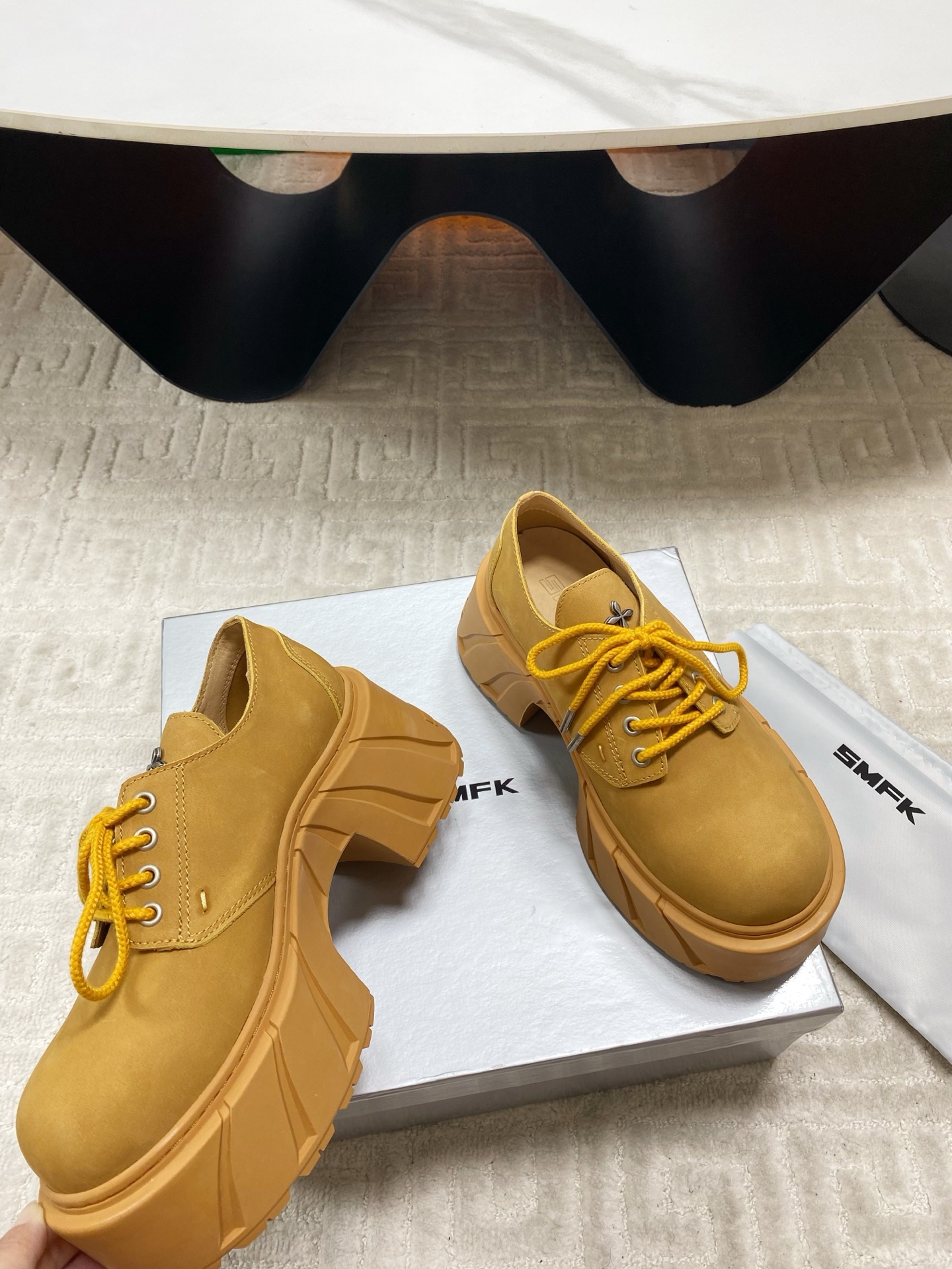 New SMFK P624 leisure shoes: thick base, Derby, short & long boots. Soft, cozy, smooth soles, perfect colors. - 图片 2