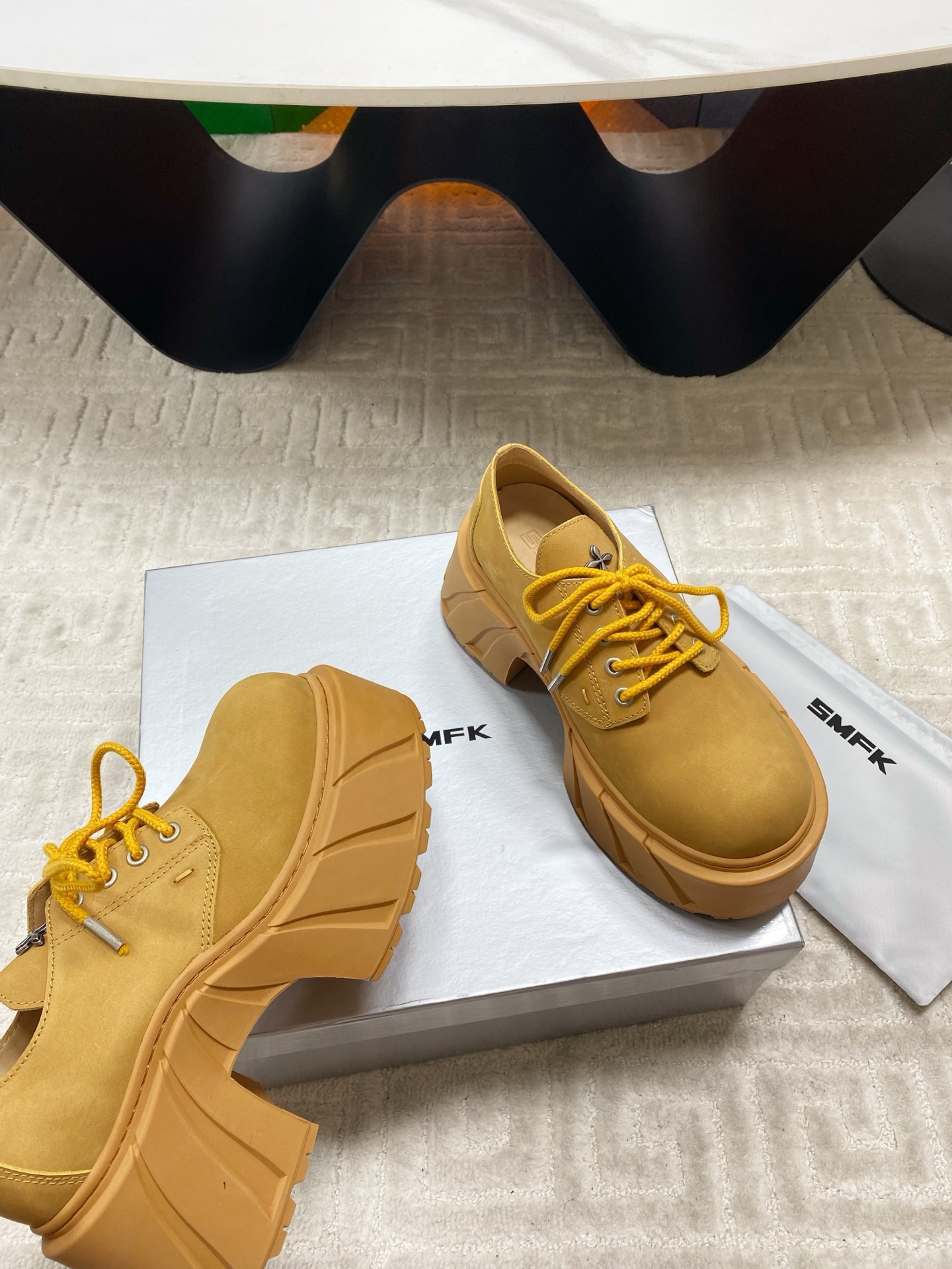 New SMFK P624 leisure shoes: thick base, Derby, short & long boots. Soft, cozy, smooth soles, perfect colors. - 图片 5