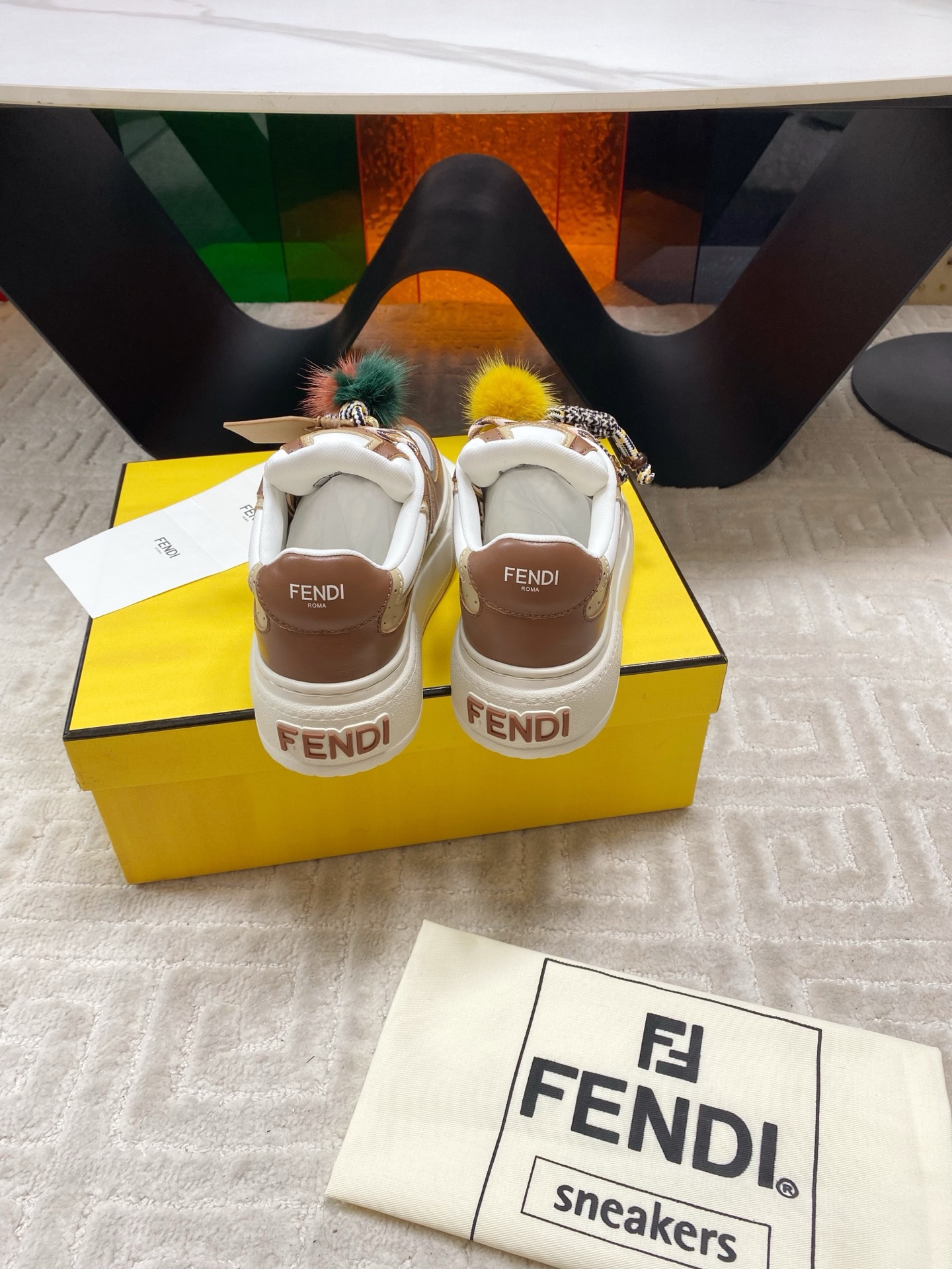 “Fendi FD Match Falcon Sneakers 205: New Skin Fusion Design for Women 35-39” - 图片 7