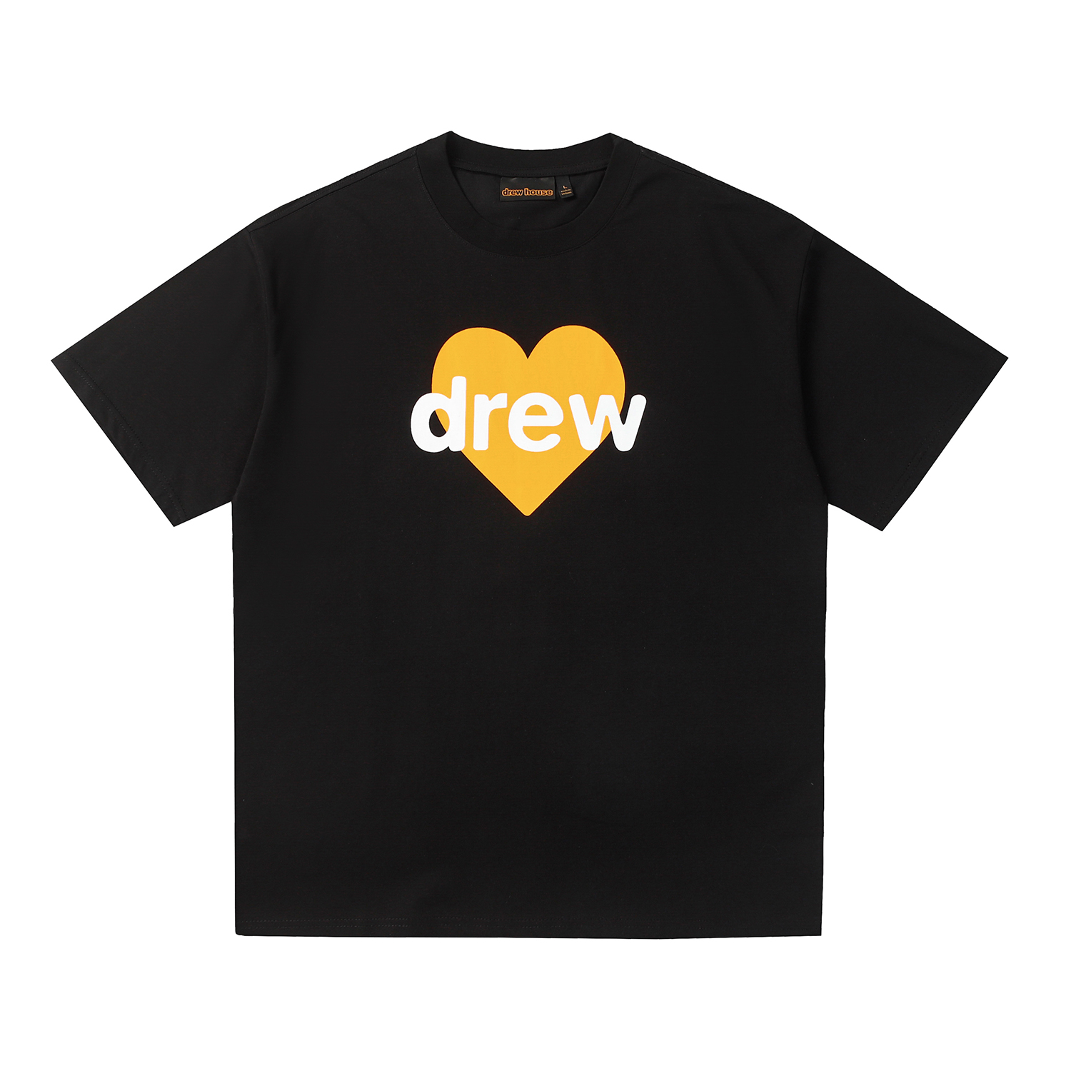 Drew House Clothing T-Shirt Black Printing Cotton Double Yarn Short Sleeve