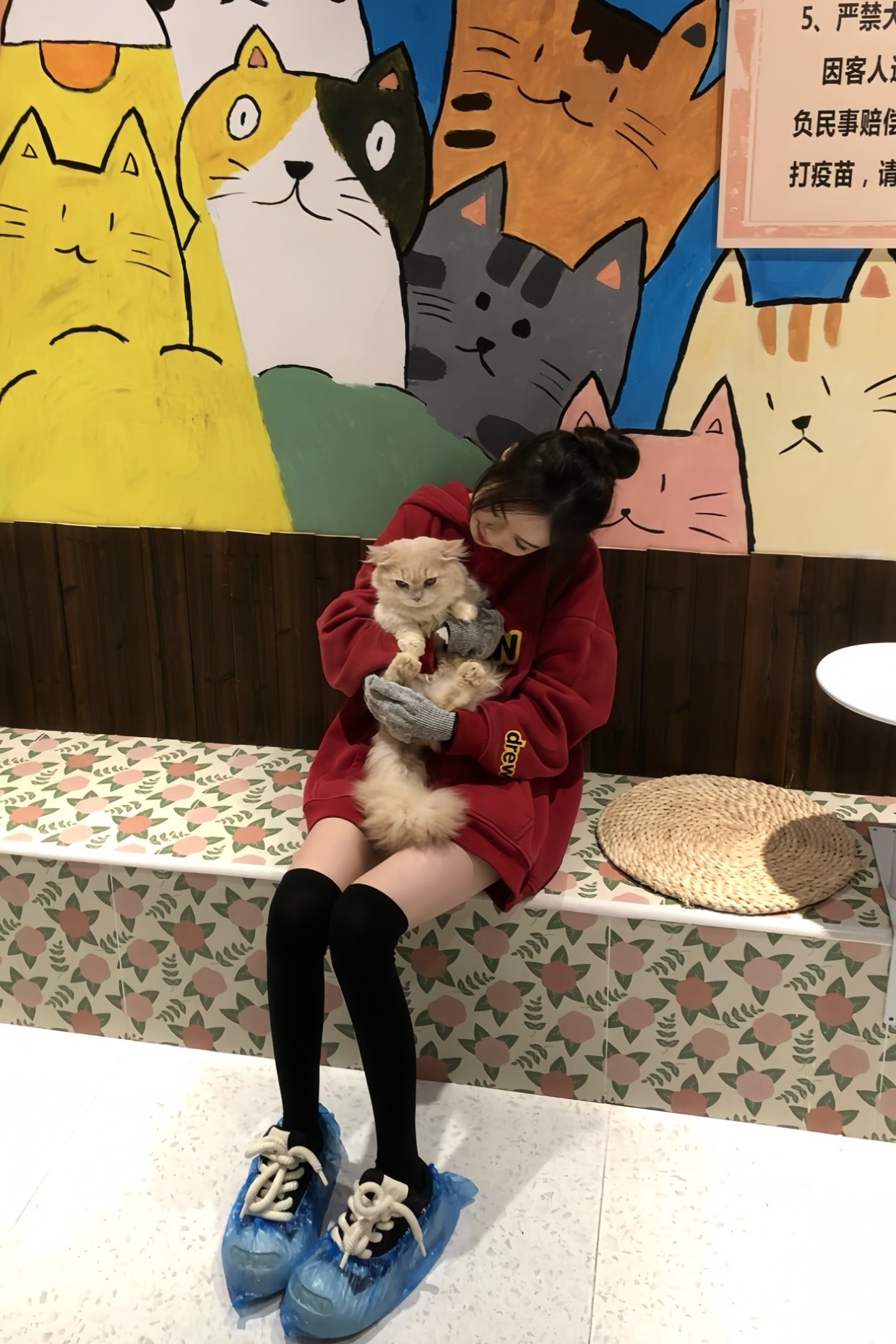 Fashionable Velvet Hats with Customized Details and Imported Prints in Wine Red Color - 图片 6