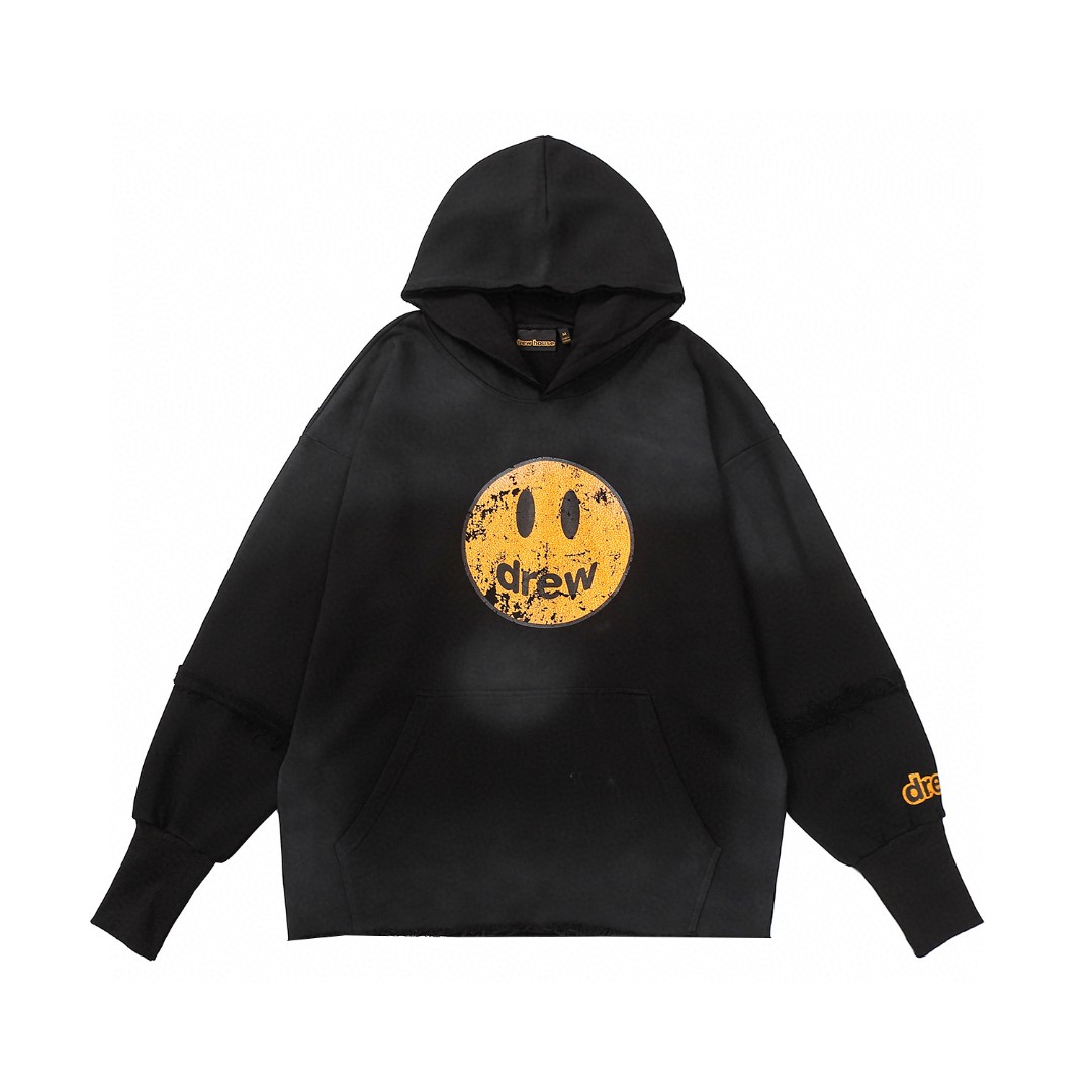 Custom Water-Washed Hoodies with Unique Details and Accessories for YH#889 Circles - 图片 1