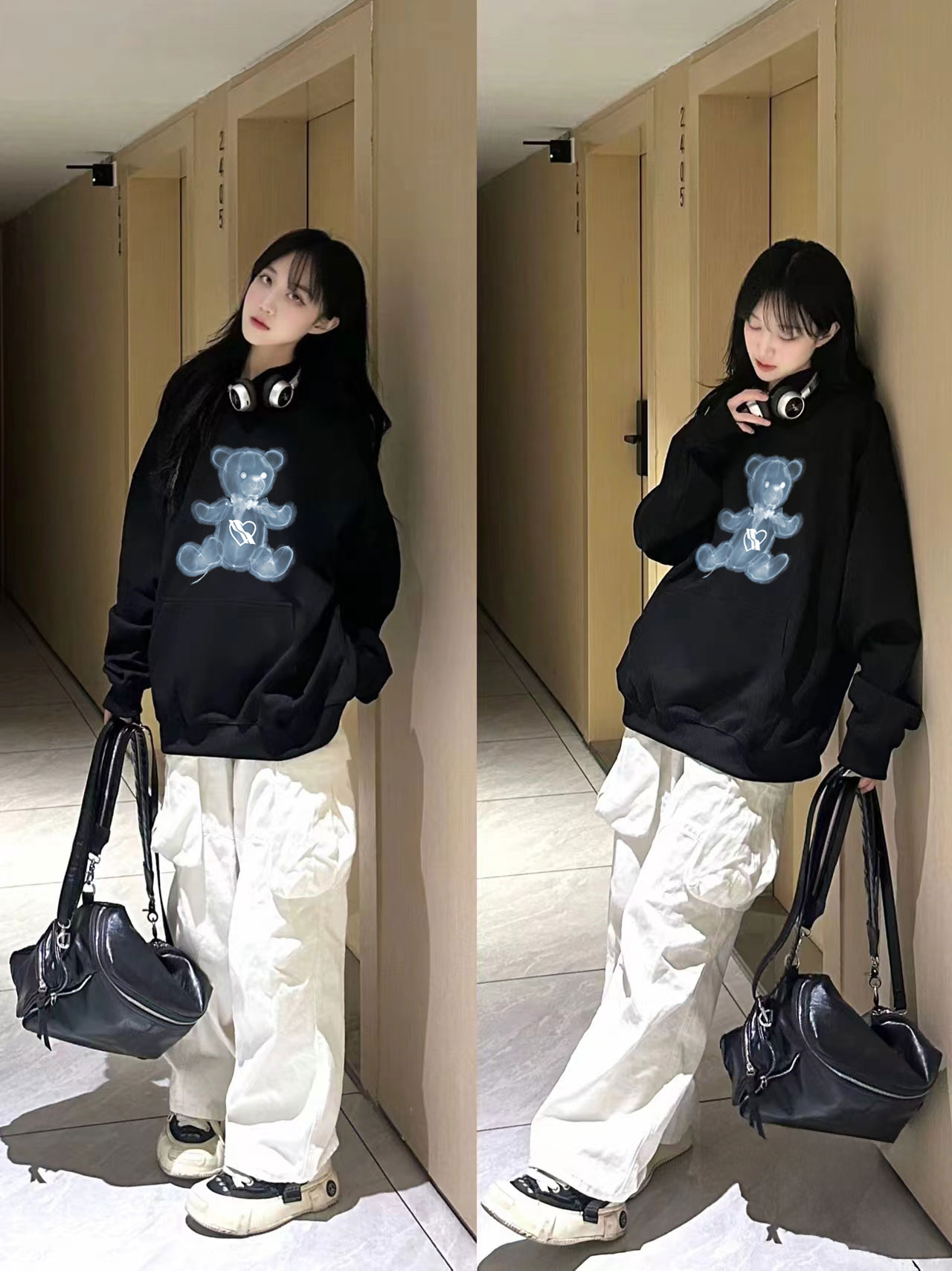 YH#E1110 Puffer Jacket We11done Colour: Black/White Number of codes: S-XL - 图片 4