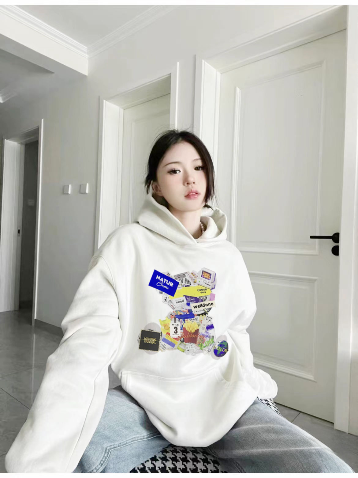 YH #E1102 Puffer Jacket We11done Colour: White Number of codes: S-XL - 图片 4