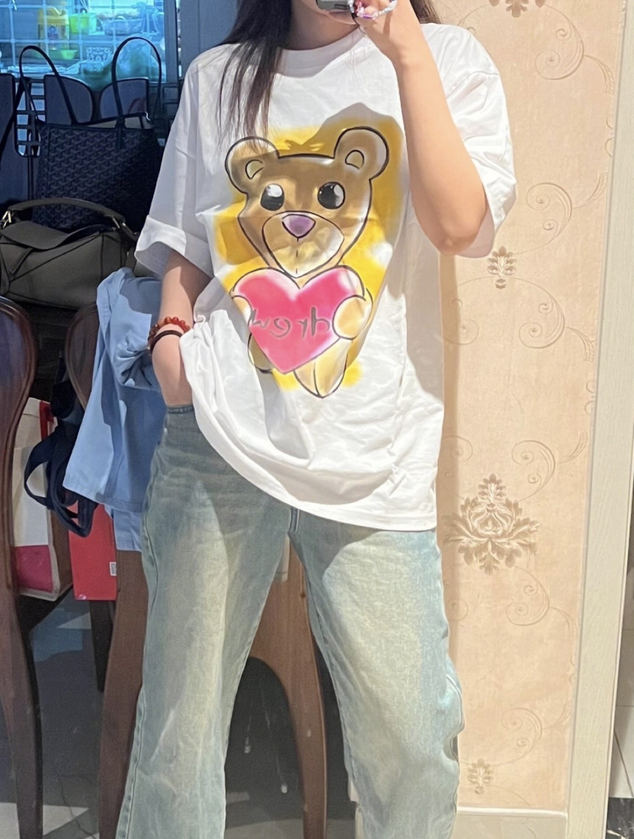 💰121 YH#Y31 Dr Love Bear Smiley Letter T Colour: Picture colour Number of codes: S-XL - 图片 9