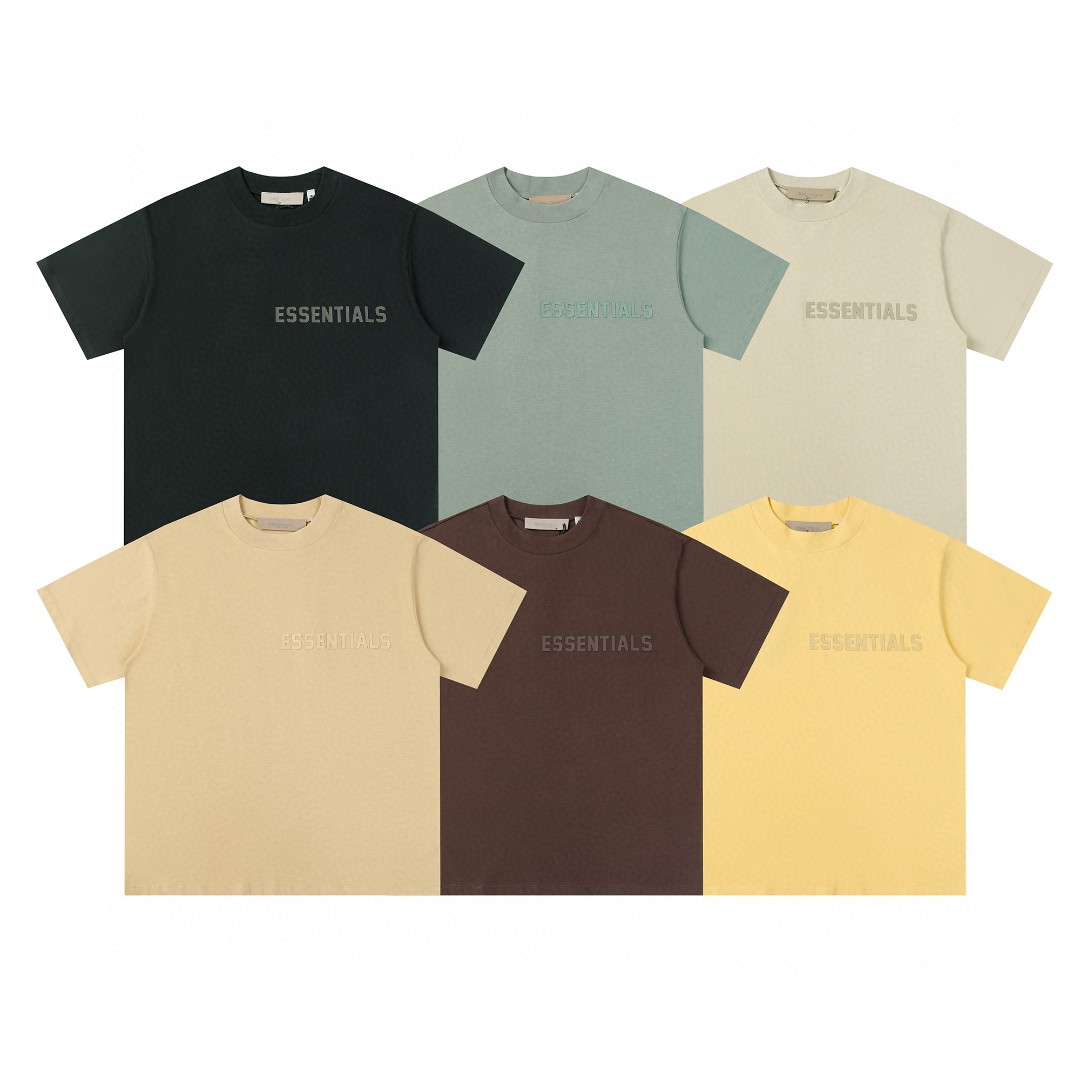 P69💰
FOG  #F11  
复线ESSENTIALS 第八季小标复线硅胶印花短袖T恤
颜色：梅紫色 骑士绿 海豹灰 轻奢杏 鹅黄色 雾霾蓝
尺码：S-XL