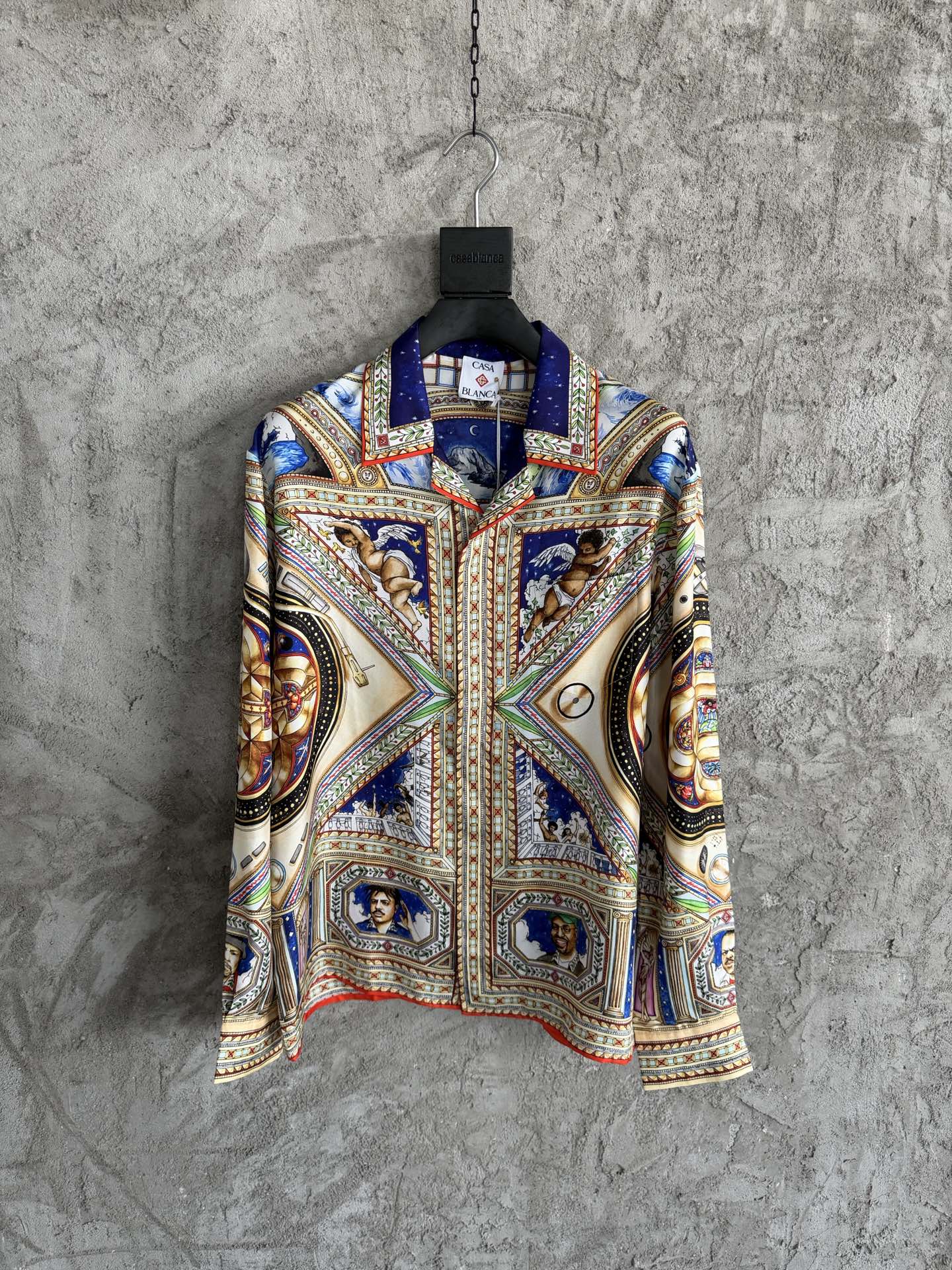 NO:783780,CASABLANCA 2026SS moon pattern silk long-sleeved shirt, customized silk fabric, digital direct printing, laser positioning and tailoring, customized metal buttons, molded plastic LOGO buttons, dry cleaning or hand washing recommended, SIZES, M, L, XL, ready stock in seconds, men's clothing, shirts, real silk,19860909CASABLANCA 2026SS 月亮图案真丝长袖衬衫,订制真丝面料,数码直喷印花,激光定位剪裁,定做金属纽扣,开模塑胶LOGO纽扣,建议干洗或手洗,SIZES,M,L,XL,现货秒发,男装,shirts,real silk,,Women's clothing