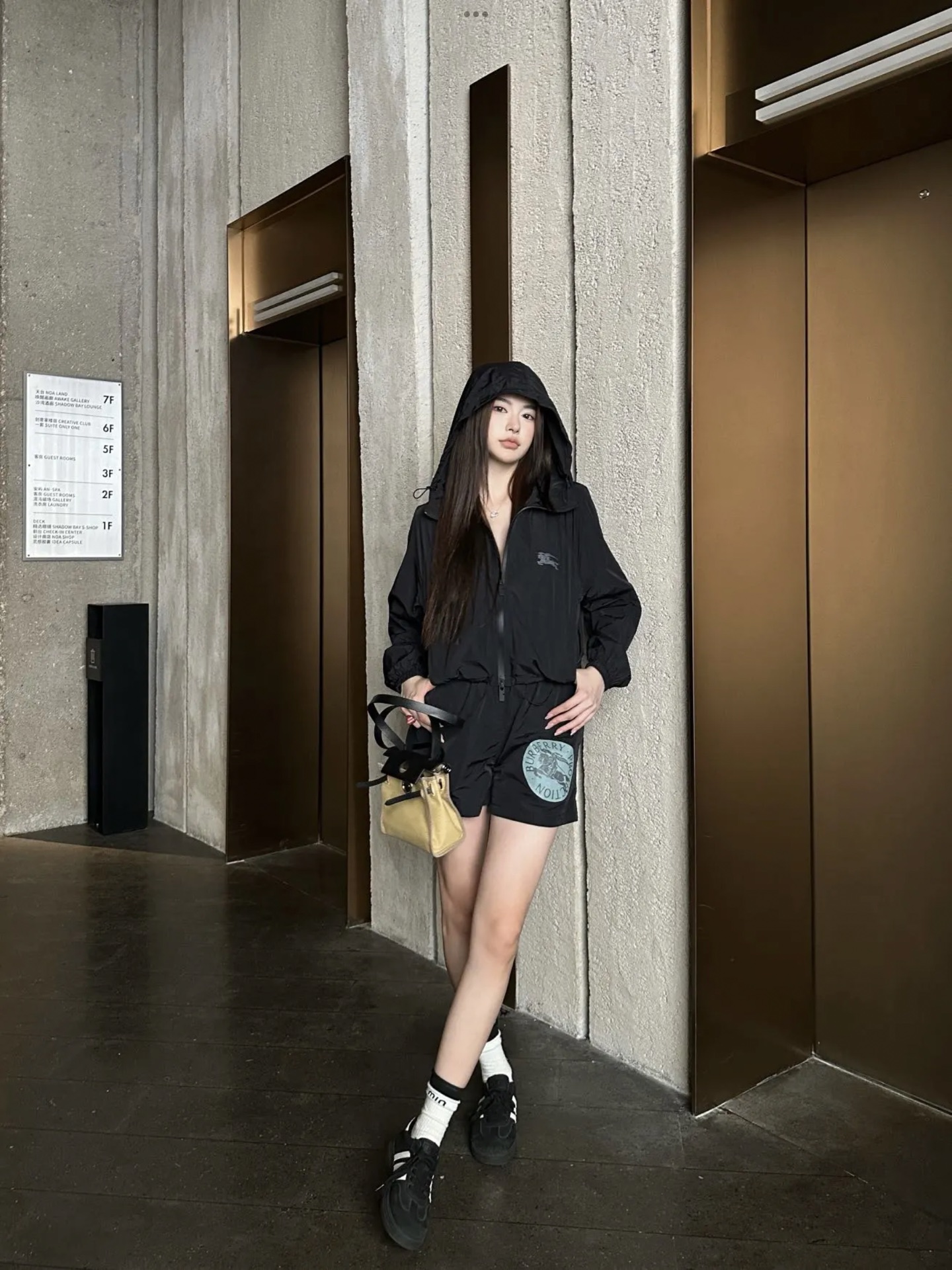 버버리 경량 후드 재킷 반바지 세트 103062 이미지 2