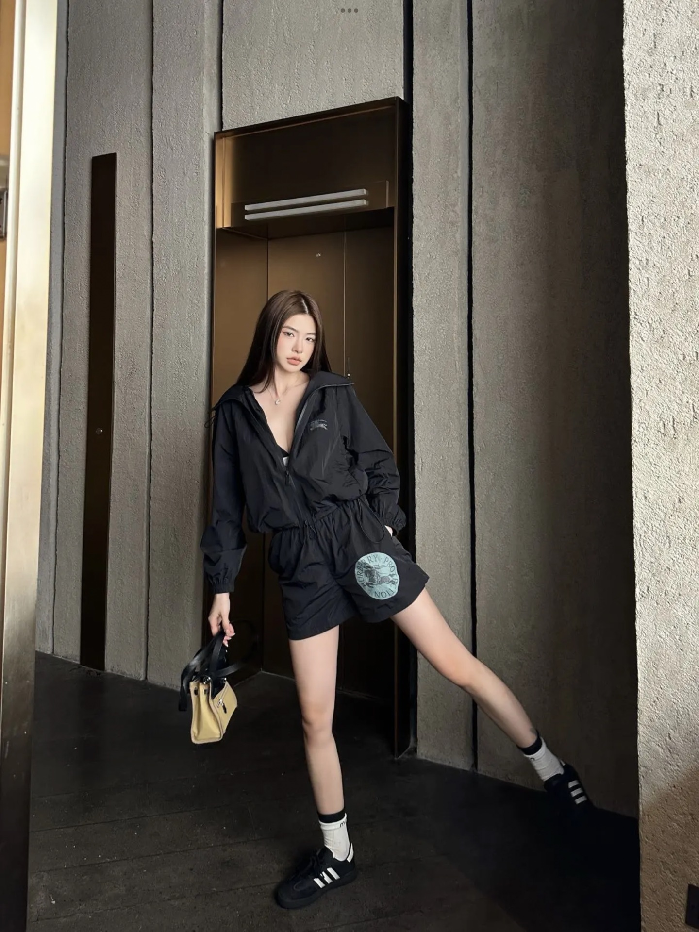버버리 경량 후드 재킷 반바지 세트 103062 이미지 9
