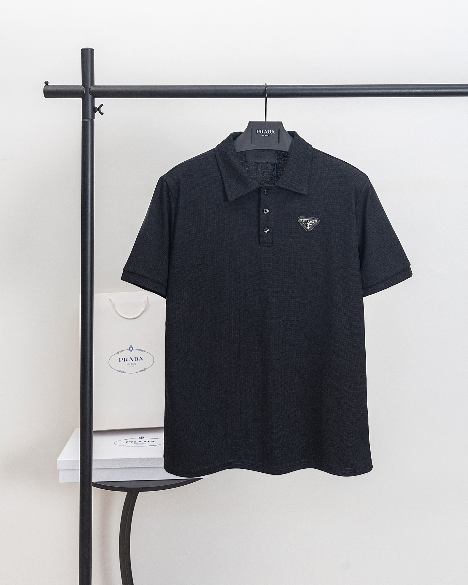 Prada PRADA普拉达 三角标牌短袖Polo衫