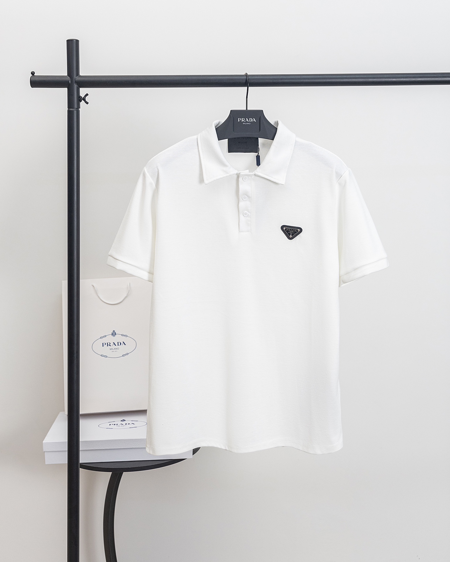 Prada PRADA普拉达 三角标牌短袖Polo衫