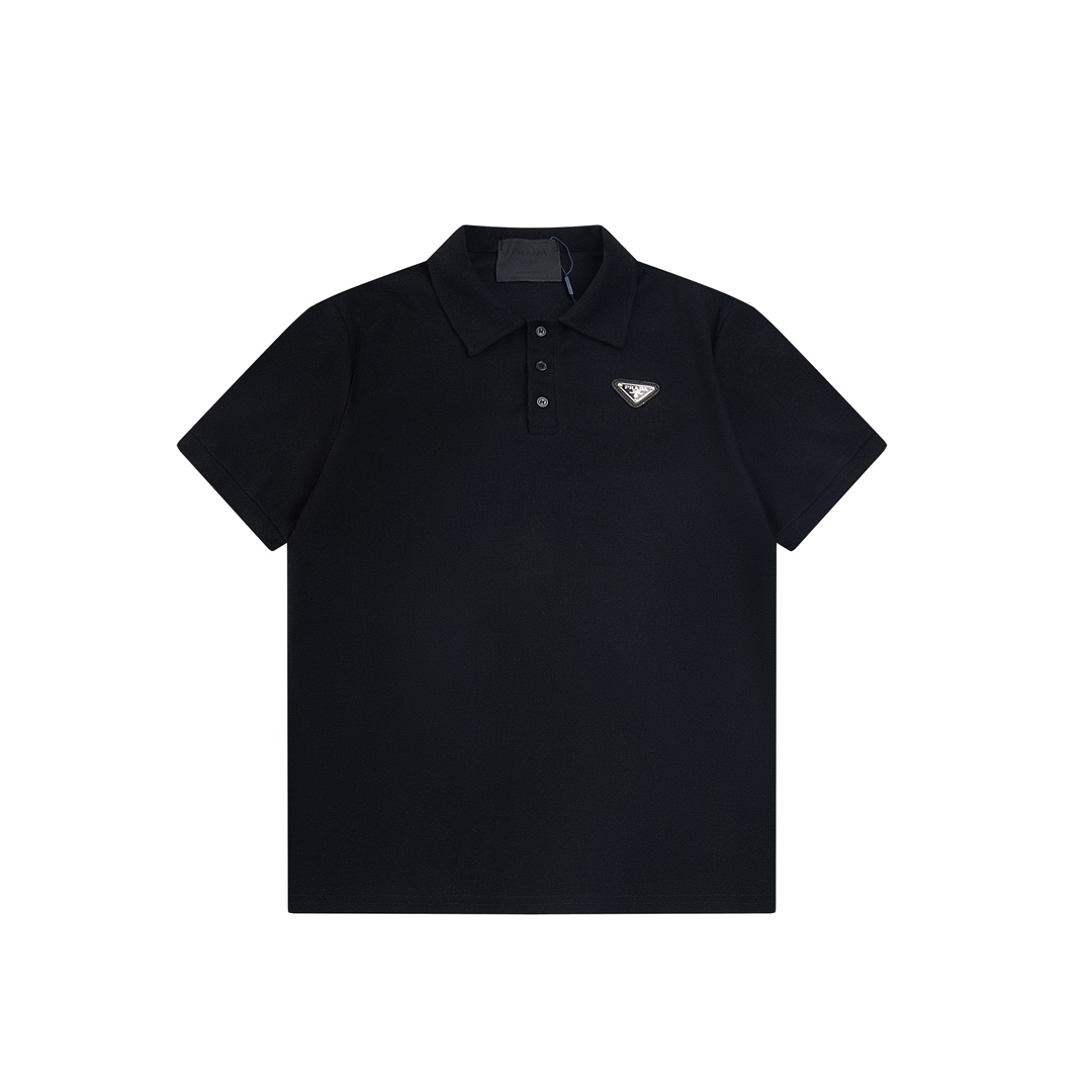 Prada PRADA普拉达 三角标牌短袖Polo衫