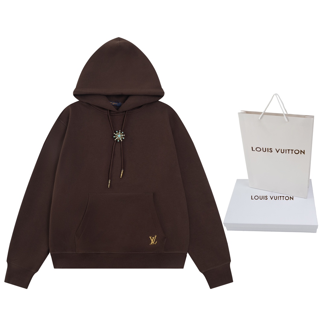 Louis Vuitton Ropa Sudaderas con capucha Marrón Verde Blusa con capucha