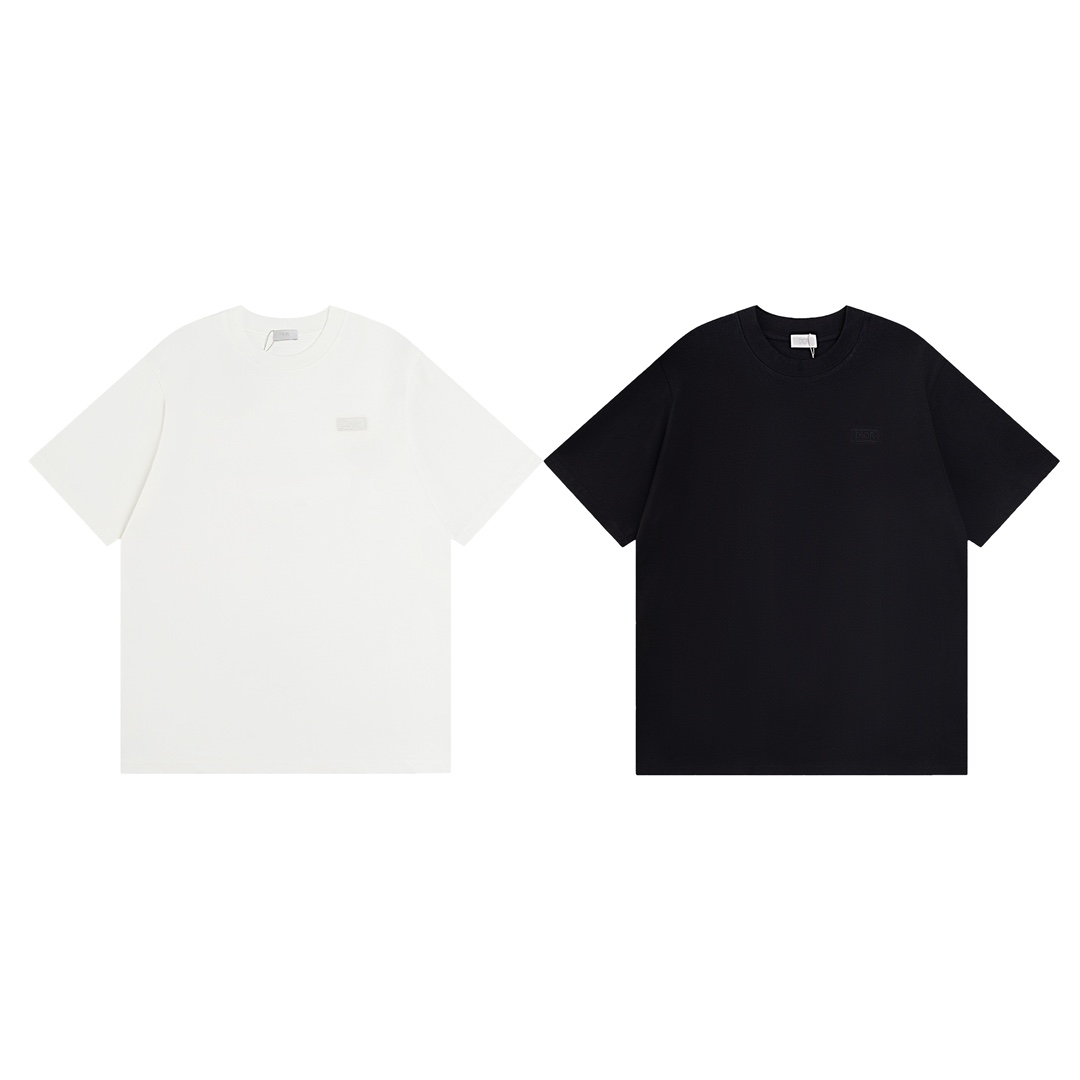 Dior DIOR迪奥 24新款胸前logo棉质刺绣短袖T恤
