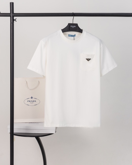 Prada Pocket T-Shirt - Premium Cotton, Classic Fit, and Iconic Triangle Logo 1 Prada Pocket T-Shirt - Premium Cotton, Classic Fit, and Iconic Triangle Logo