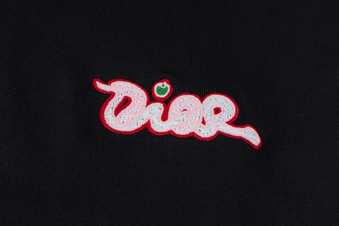 Dior DIOR 蛇年联名 苹果蛇刺绣短袖T恤