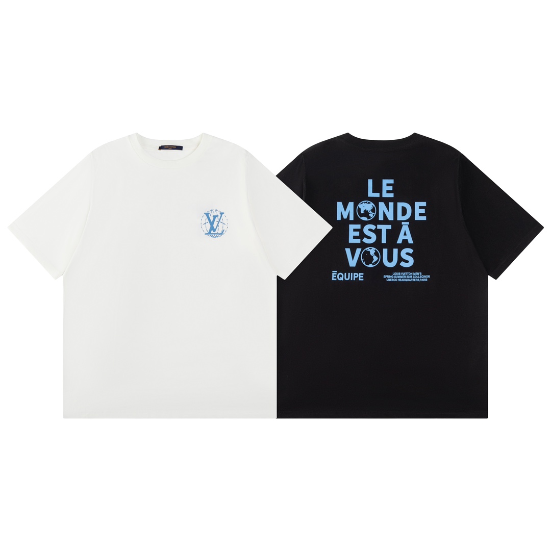 💰85【顶级版本.官网品质】
LOUIS VUITTON*路易威登
LV 菲董设计秀场员工服短袖T恤

采用原板独家定制260克32支双莎纯棉面料 质感非常柔软舒服 100%区别市场的顶级面料(不缩水 不变形 不起球)
搭配320克1x1螺纹(面料螺纹同缸定染无色差 不易变形)
原版1:1版型 原版1:1定制辅料 领标 洗水唛 吊牌 包装(细节完美)

款号：9931#
颜色：白色 黑色
尺码：XS S M L
