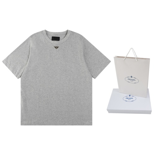Prada Cotton T-Shirt with Triangle Logo - Comfortable & Stylish Oversize Fit