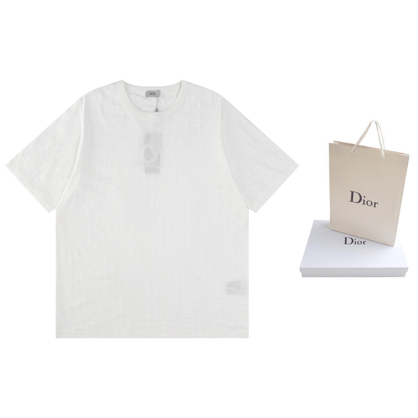 Dior DIOR迪奥 25SS浮雕提花短袖T恤