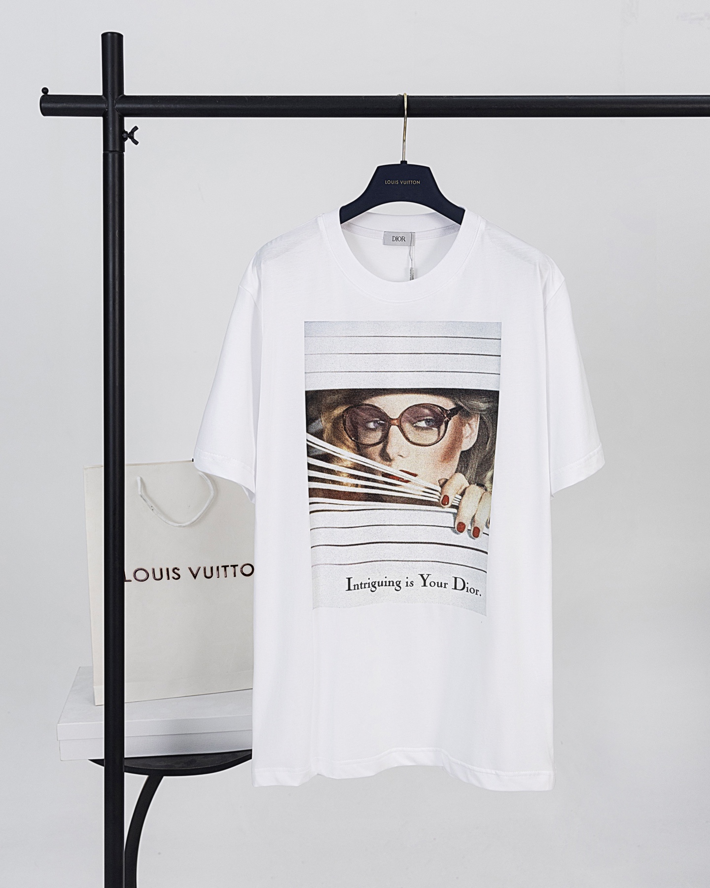 Dior DIOR迪奥 人像杂志印花短袖T恤