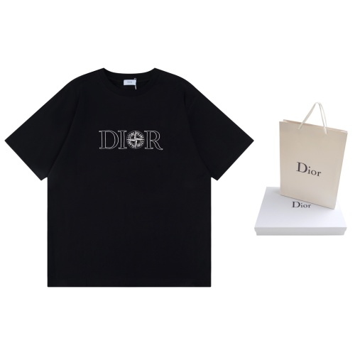 DIOR Stone Island Embroidered Short Sleeve T-Shirt - Premium Quality Cotton 1 DIOR Stone Island Embroidered Short Sleeve T-Shirt - Premium Quality Cotton