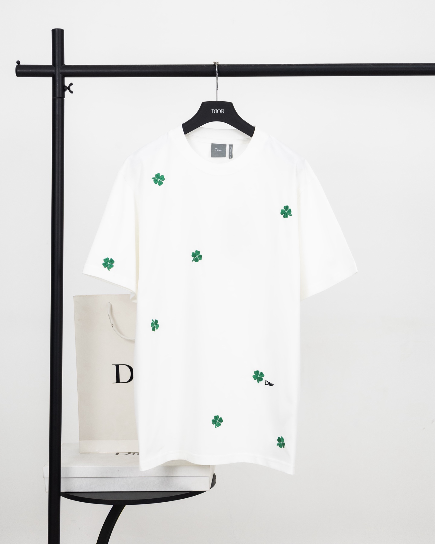 Dior DIOR迪奥 四叶草刺绣短袖 T恤