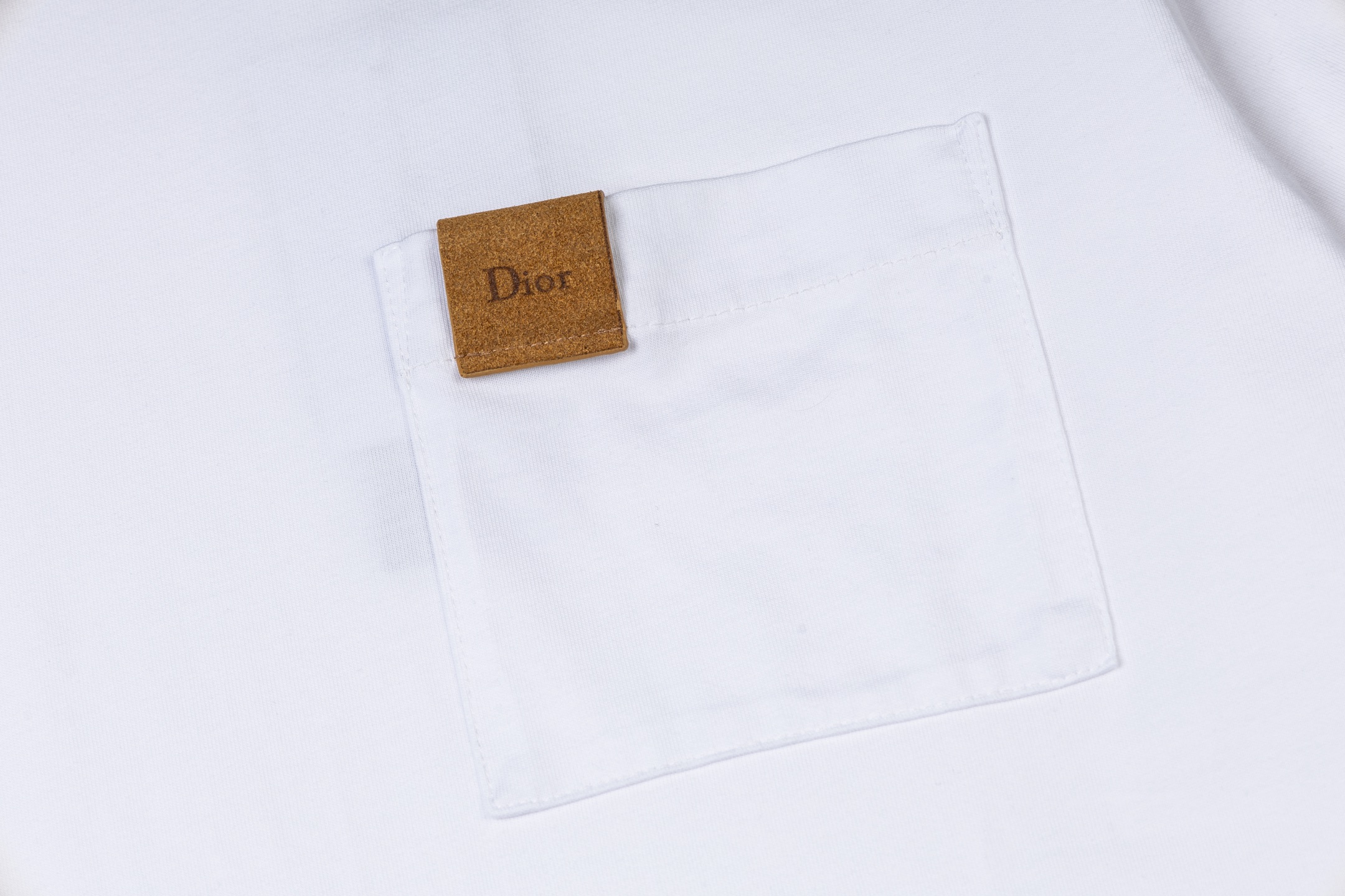 Dior DIOR迪奥 口袋皮革补丁短袖 T恤