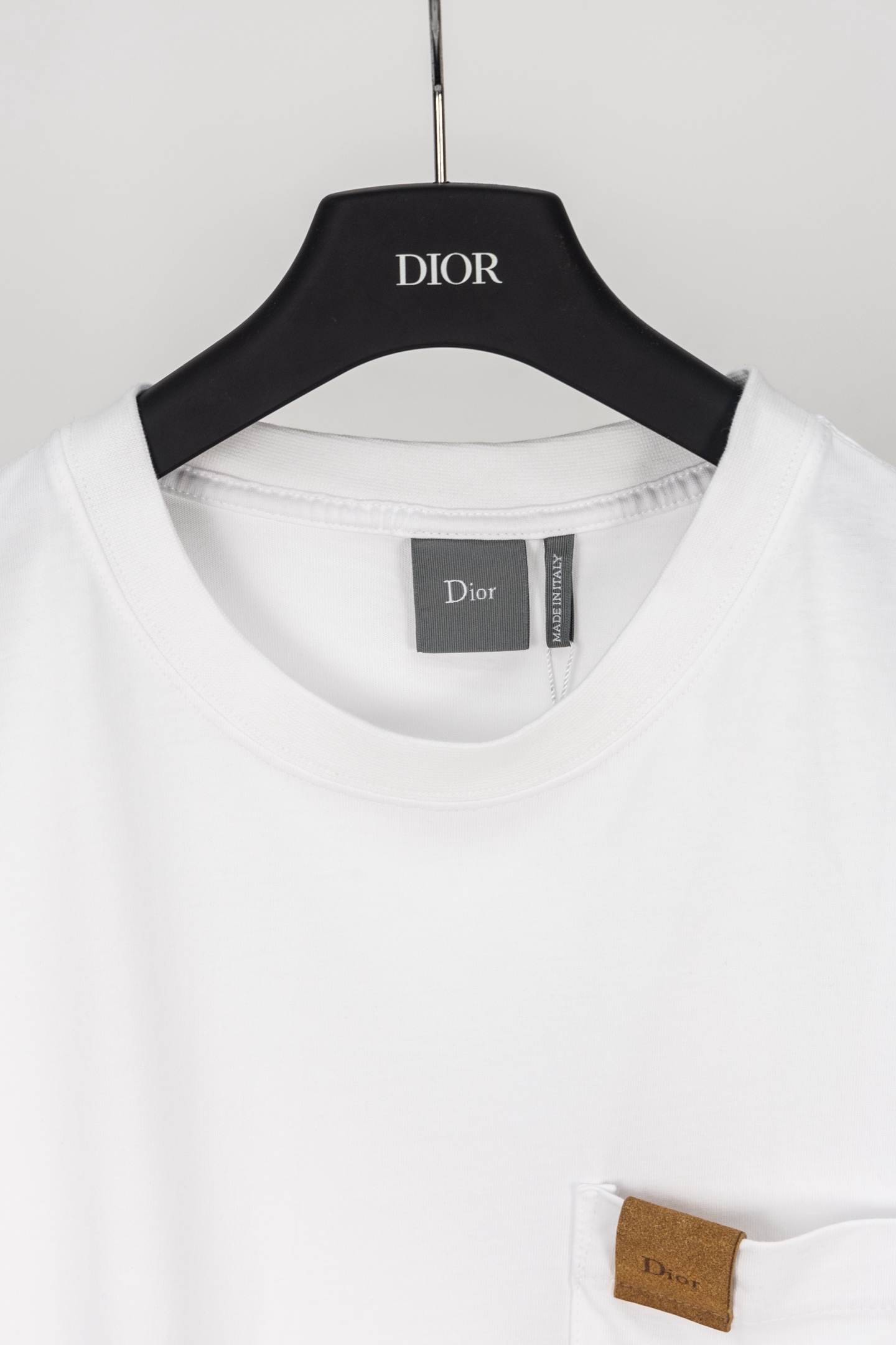 Dior DIOR迪奥 口袋皮革补丁短袖 T恤