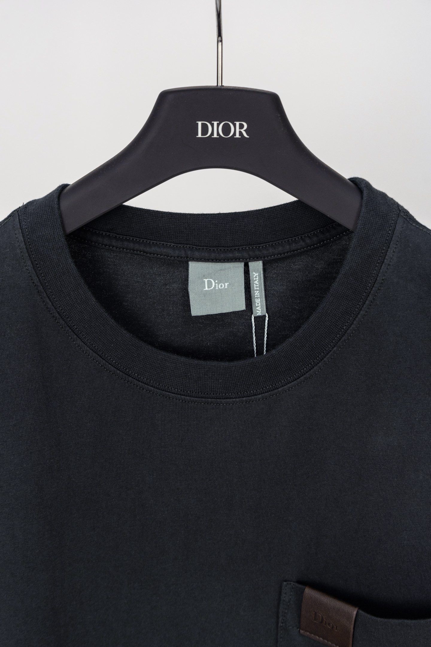Dior DIOR迪奥 口袋皮革补丁短袖 T恤