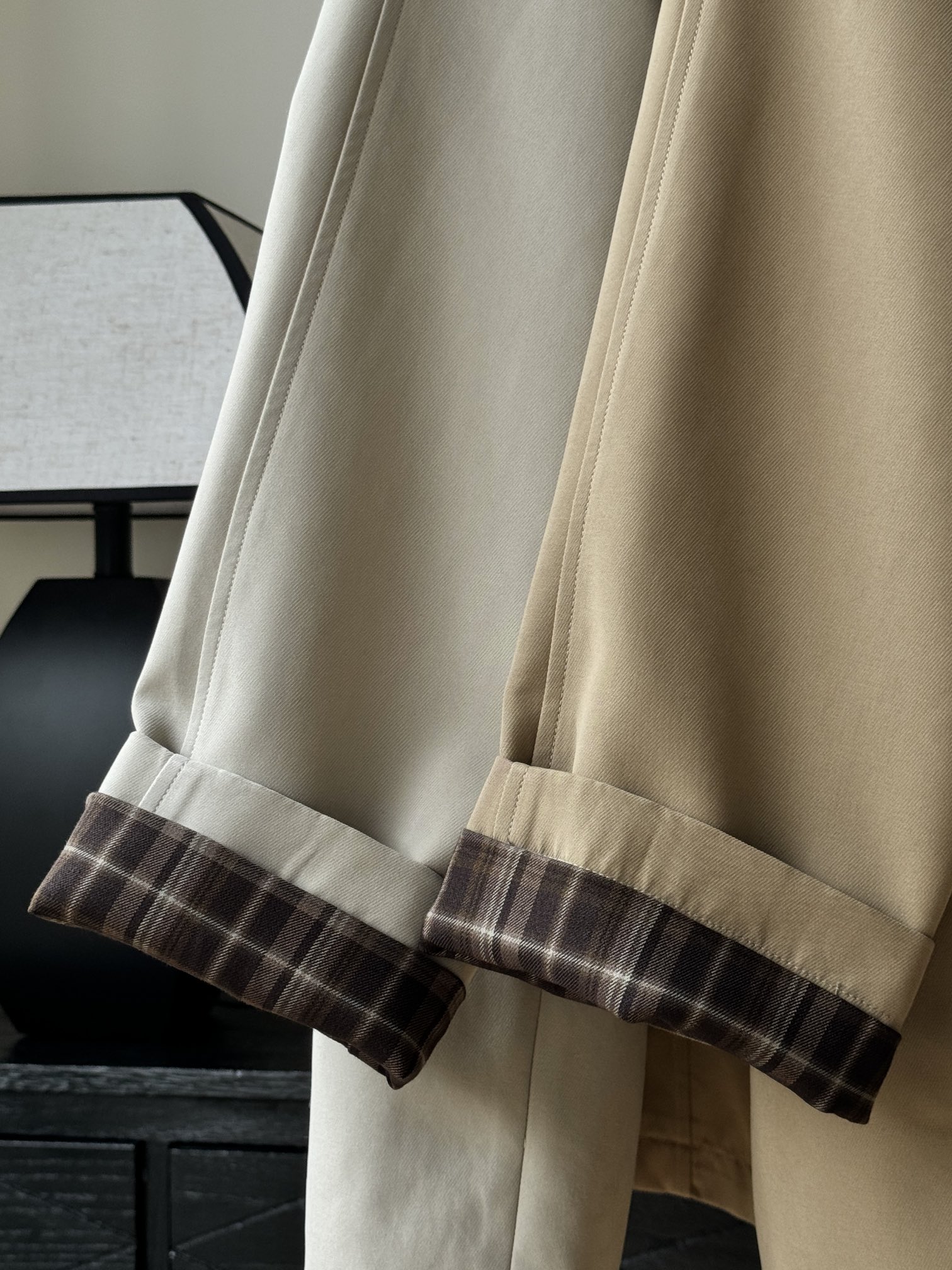 Elegant Plaid Patchwork Trench Coat,Women's Fall Fashion Overcoat 8 i1723389933 6094 4