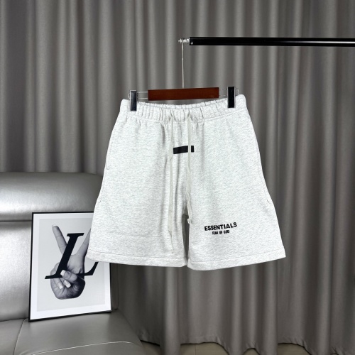 Essentials Fear of God Fleece Shorts Cotton Blend Drawstring - Gray 1 Essentials Fear of God Fleece Shorts Cotton Blend Drawstring - Gray
