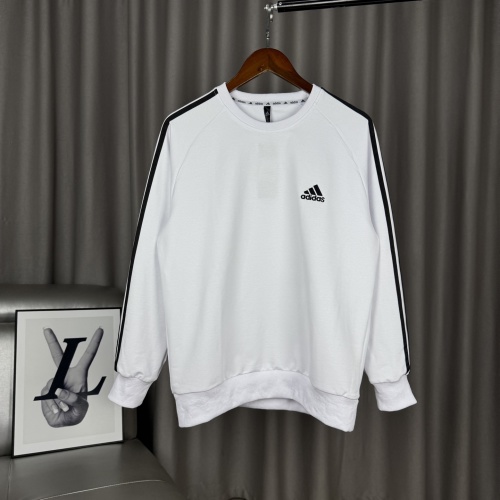 Adidas Classic Three-Stripe Crewneck Sweatshirt - Embroidered Logo 1 Adidas Classic Three-Stripe Crewneck Sweatshirt - Embroidered Logo