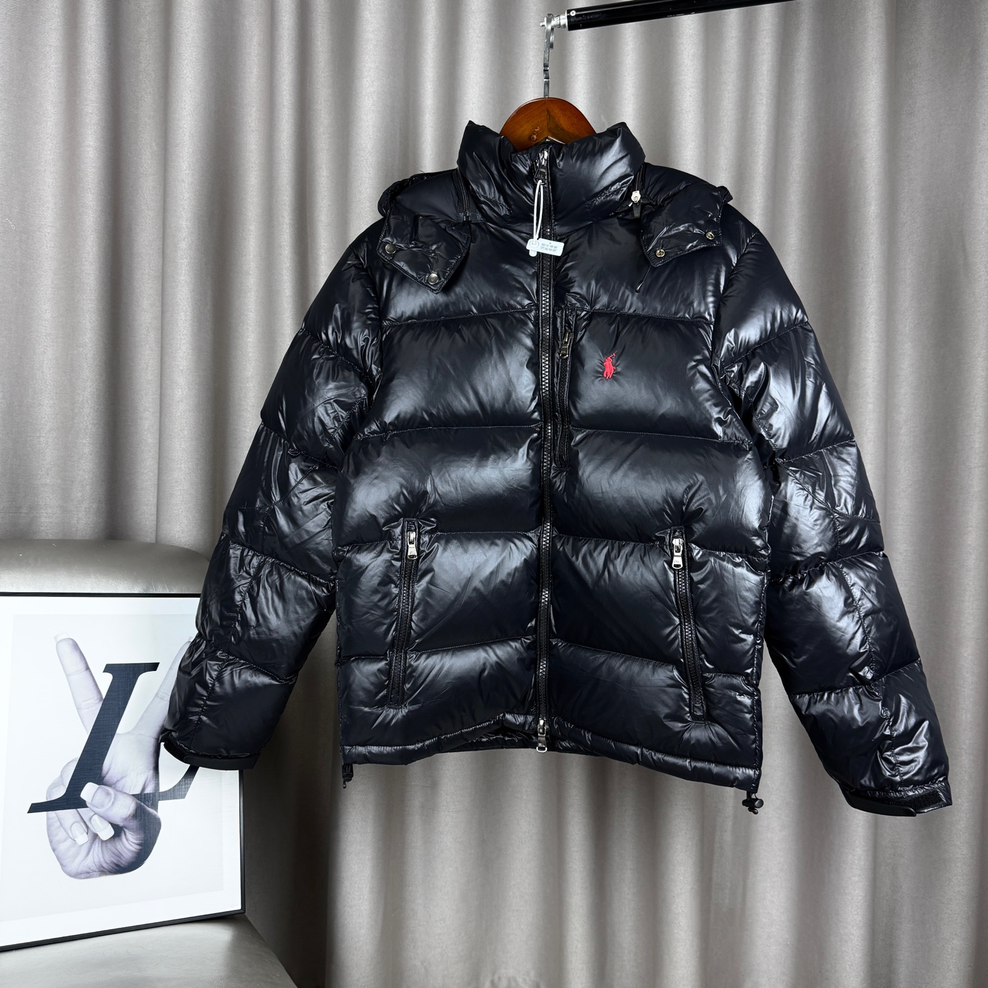 Ralph Lauren Chaqueta Acolchada con Capucha Desmontable para Hombre y Mujer