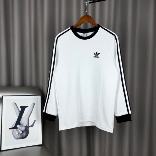 Adidas Classic Trefoil Embroidered Logo Long Sleeve Crew Neck Solid Sweatshirt 30 Adidas Classic Trefoil Embroidered Logo Long Sleeve Crew Neck Solid Sweatshirt