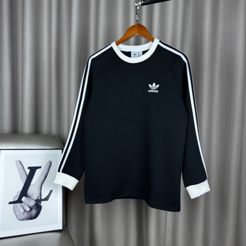 Adidas Classic Trefoil Embroidered Logo Long Sleeve Crew Neck Sweatshirt 1 Adidas Classic Trefoil Embroidered Logo Long Sleeve Crew Neck Sweatshirt