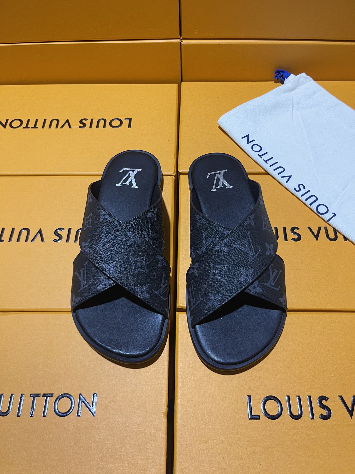 Designer Fake
 Louis Vuitton Shoes Slippers Calfskin Cowhide PU