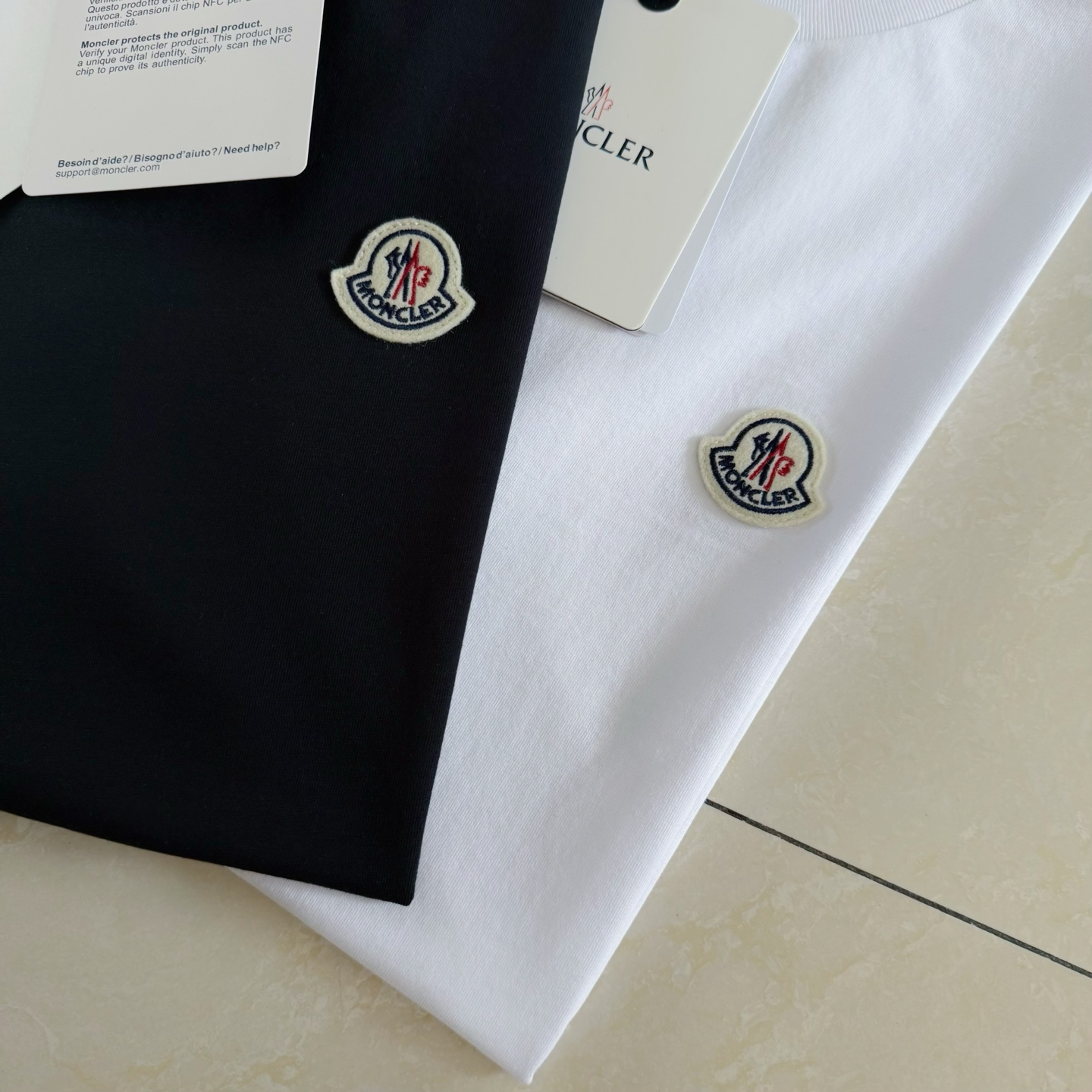 Moncler Basic Logo Short Sleeve T-Shirt, Premium Turkish Cotton, Unisex 6 i1744087456941 4947 0 4