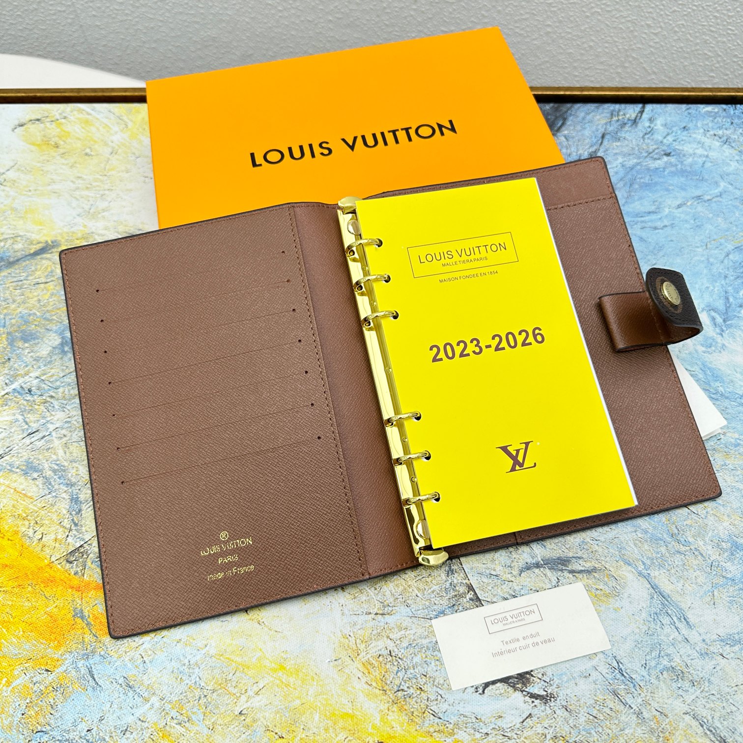 Leather notebook in different colors