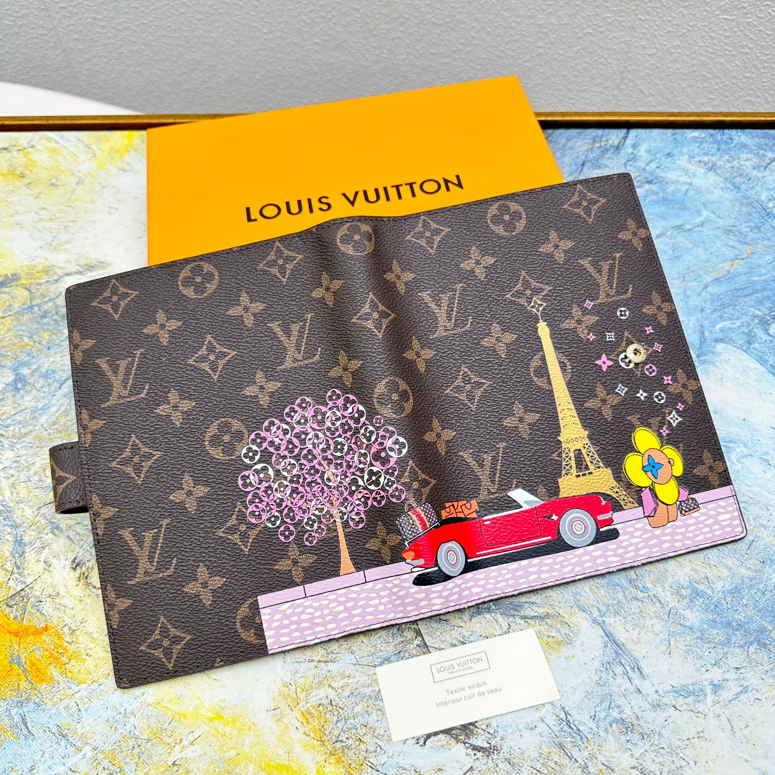 Branding Details on a small leather notebook