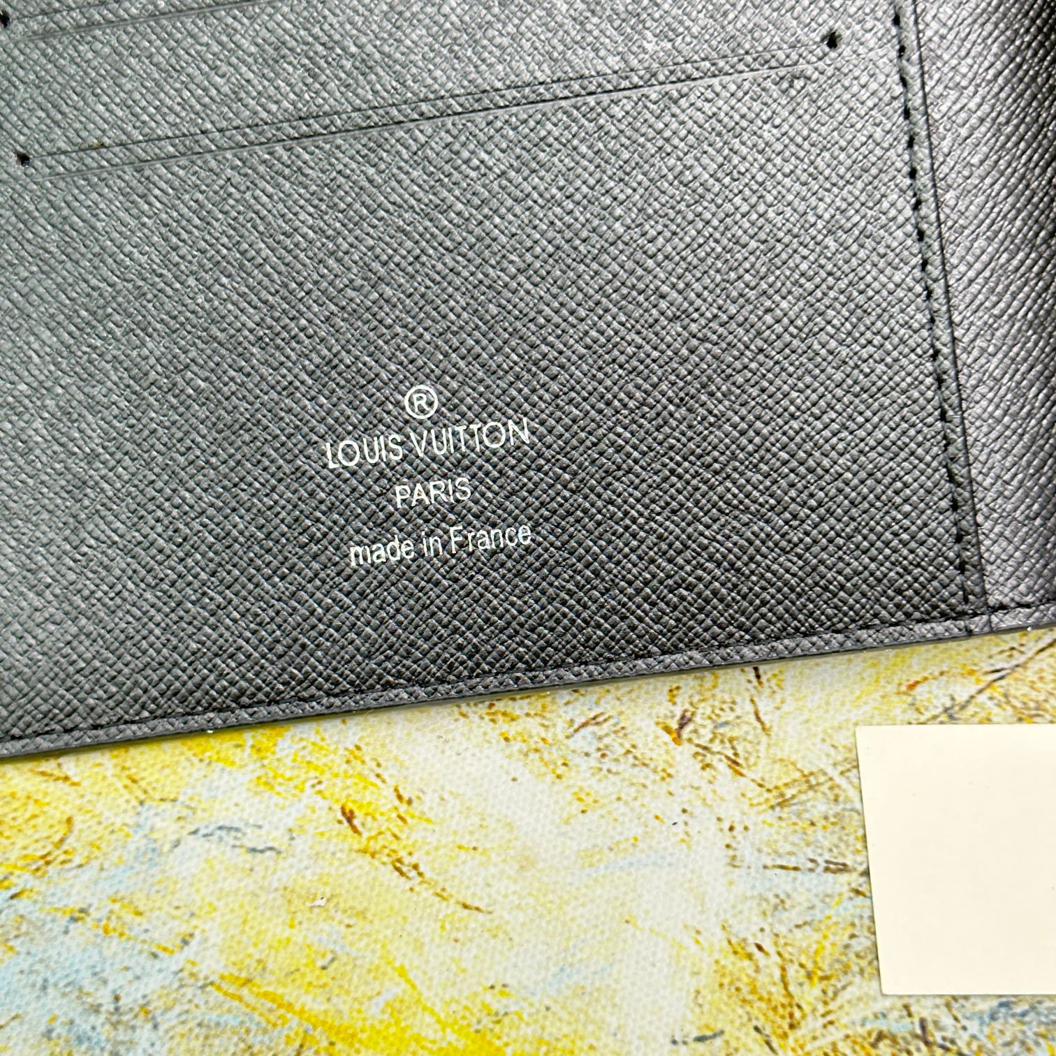 Close up of notebook binding.