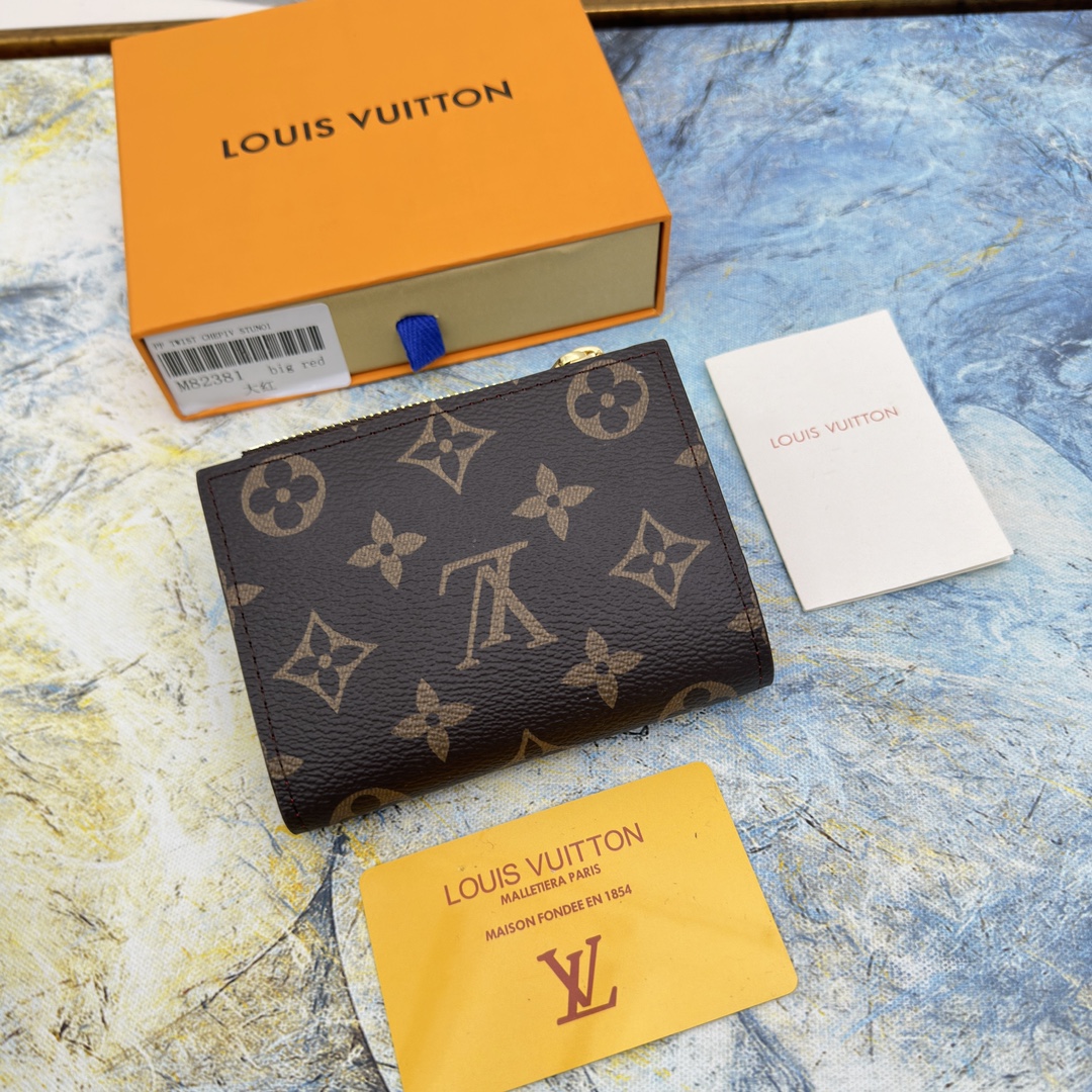 Leather card holder front view