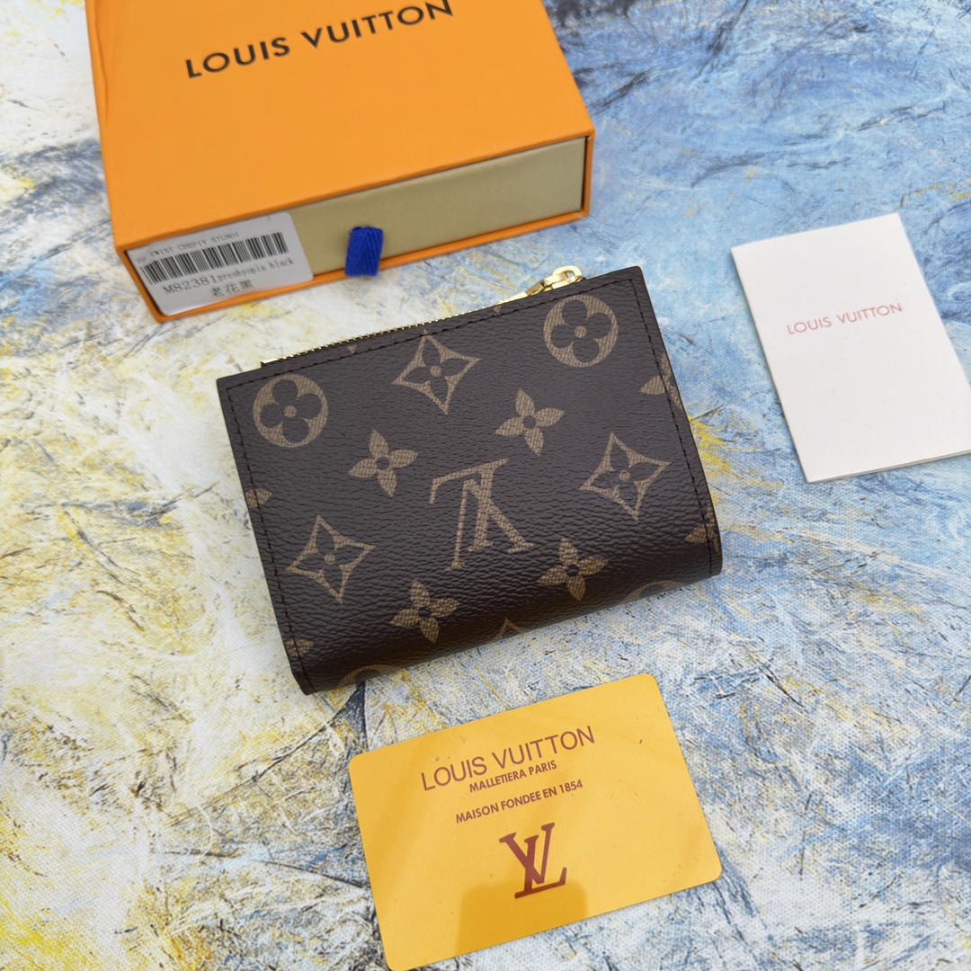 Genuine leather bifold wallet front view